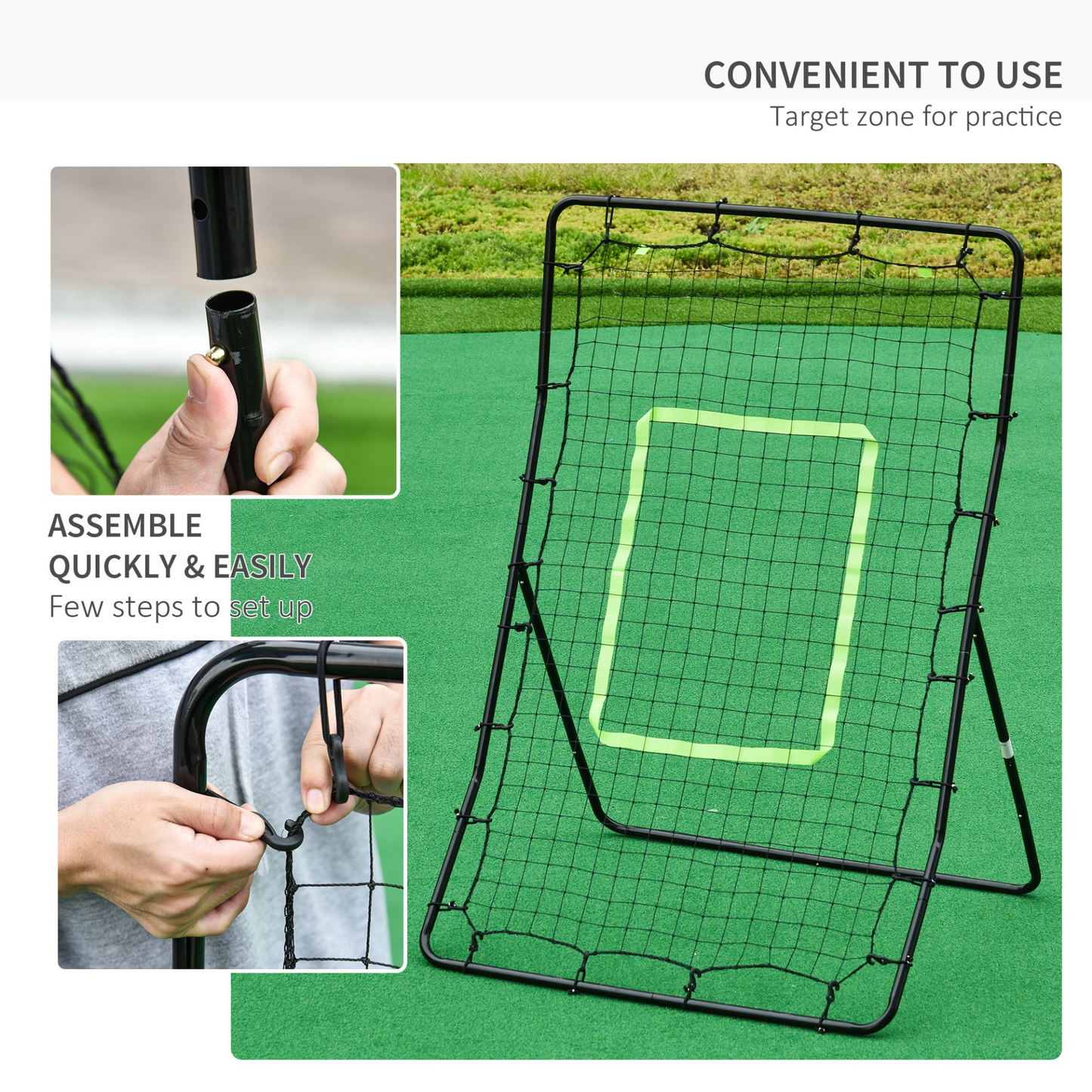 HOMCOM Rebounder Net - Target and Training Equipment for Baseball, Football, and More MyLibelula