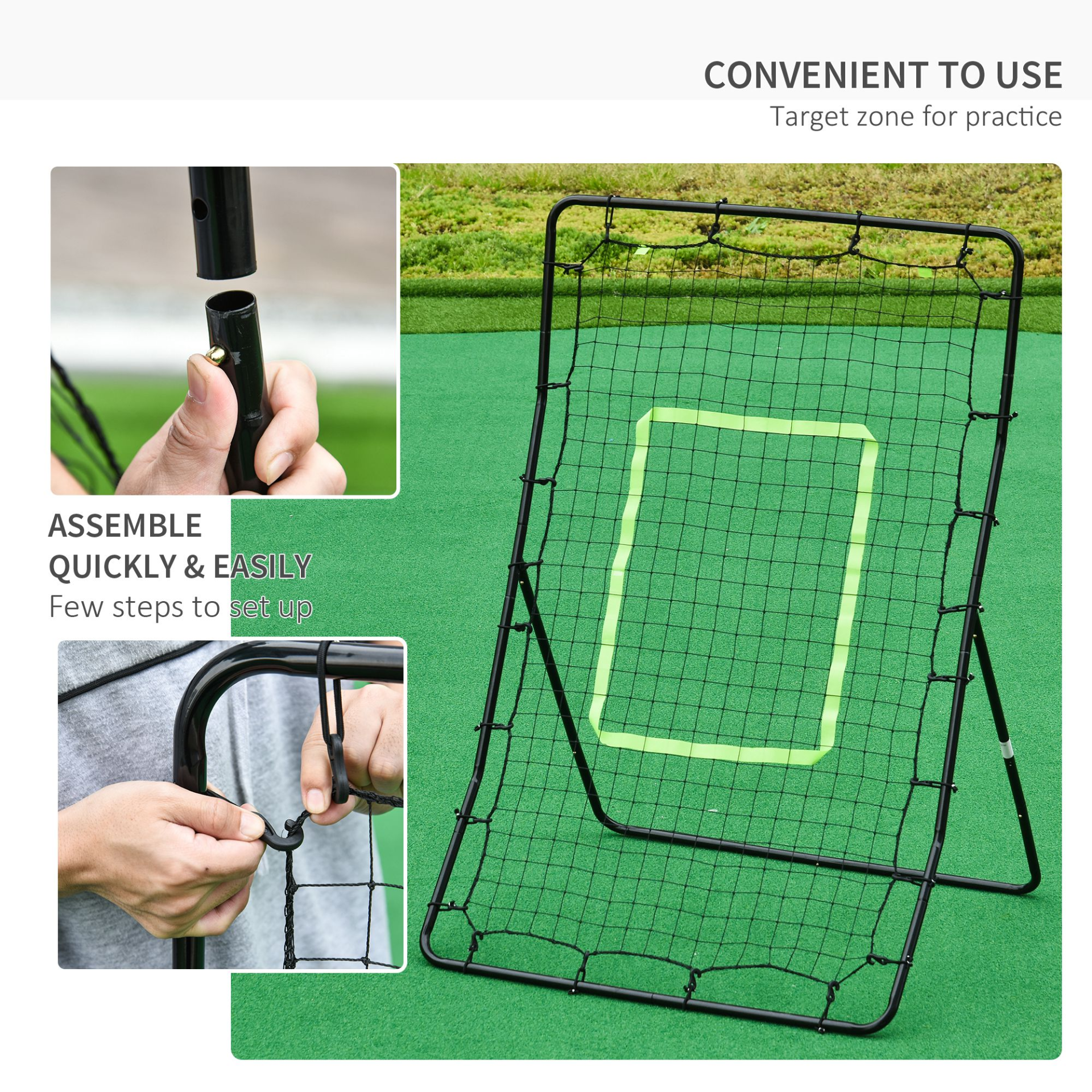 HOMCOM Rebounder Net - Target and Training Equipment for Baseball, Football, and More MyLibelula