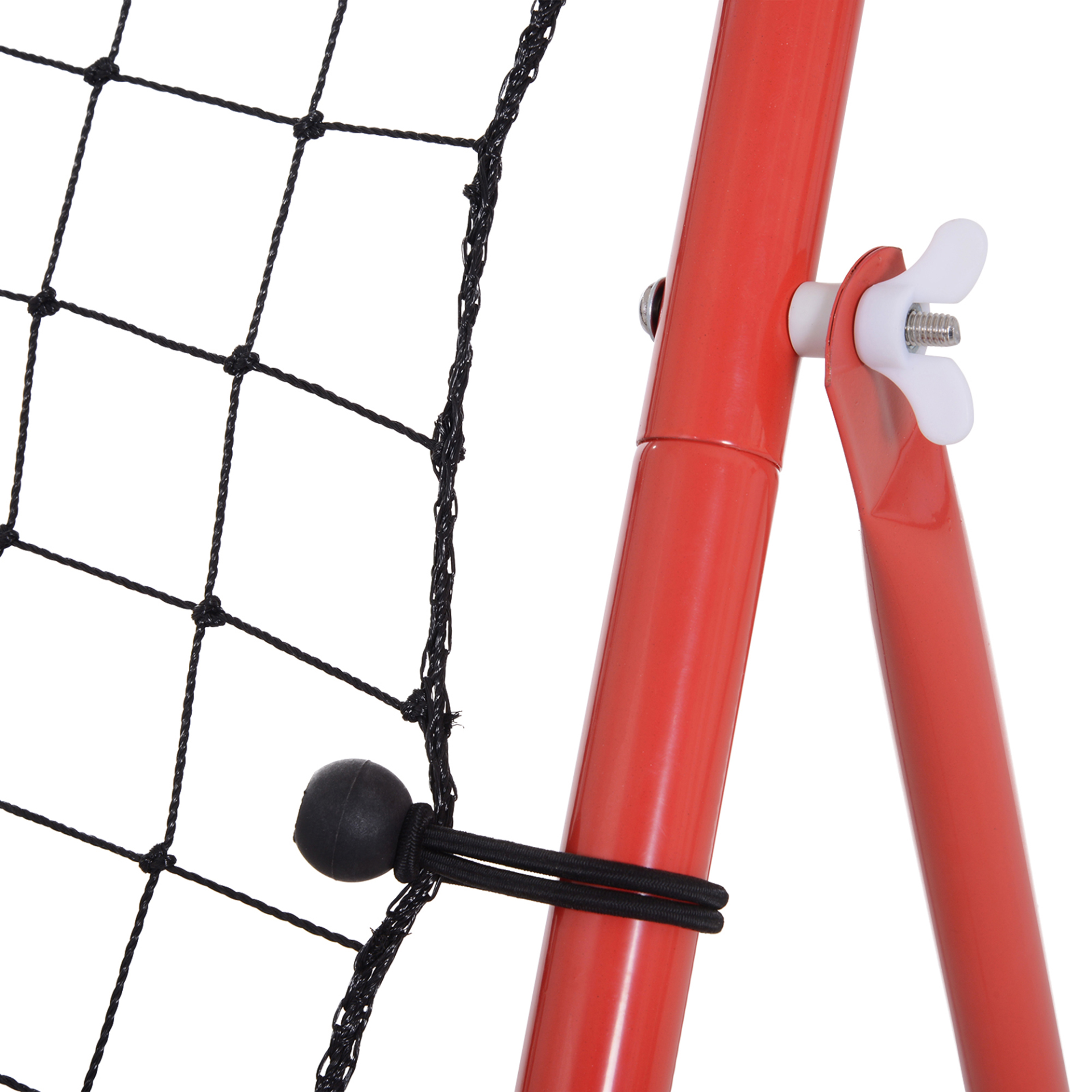 HOMCOM Rebounder Net Kickback Target Goal - Versatile Training Aid for Teens & Adults - Softball, Football, Baseball, Cricket, & Tennis Practice - Red MyLibelula