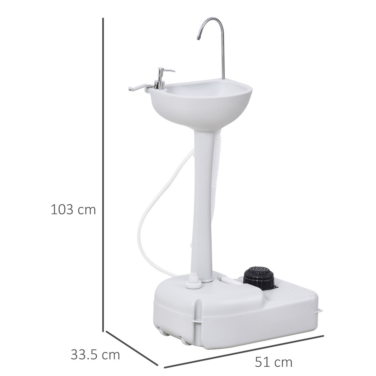 Outsunny Portable Handwash Sink with Towel Holder & Soap Dispenser - Camping & Outdoor Use MyLibelula