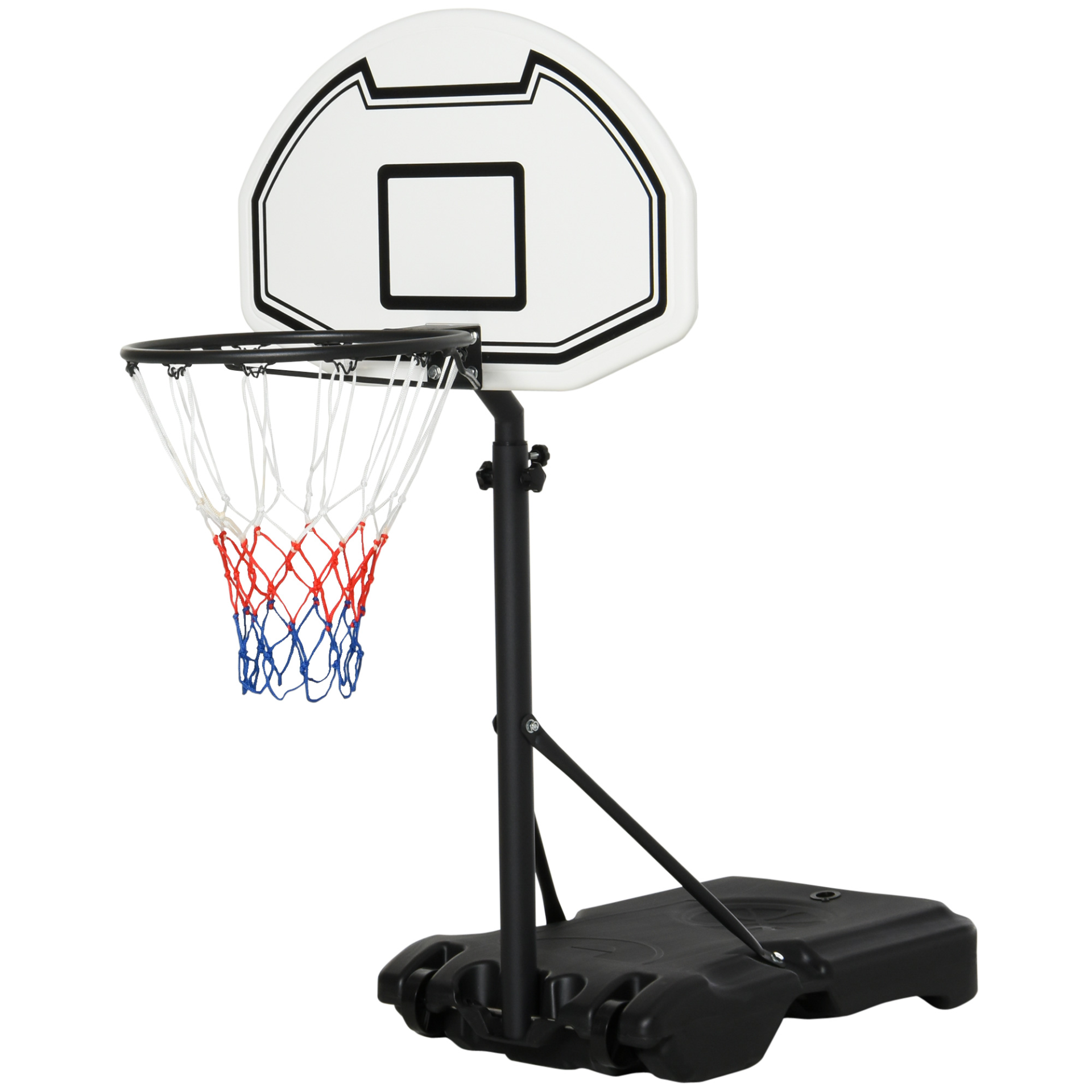 HOMCOM Adjustable Basketball Stand 94-123cm - Perfect for Kids & Adults Poolside Play MyLibelula