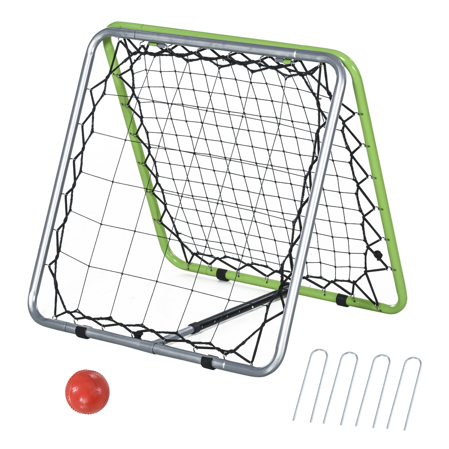 HOMCOM Football Training Net - Adjustable Soccer Kickback Target Goal Both Side Rebounder for Kids and Children to Practice in the Playground and Backyard MyLibelula