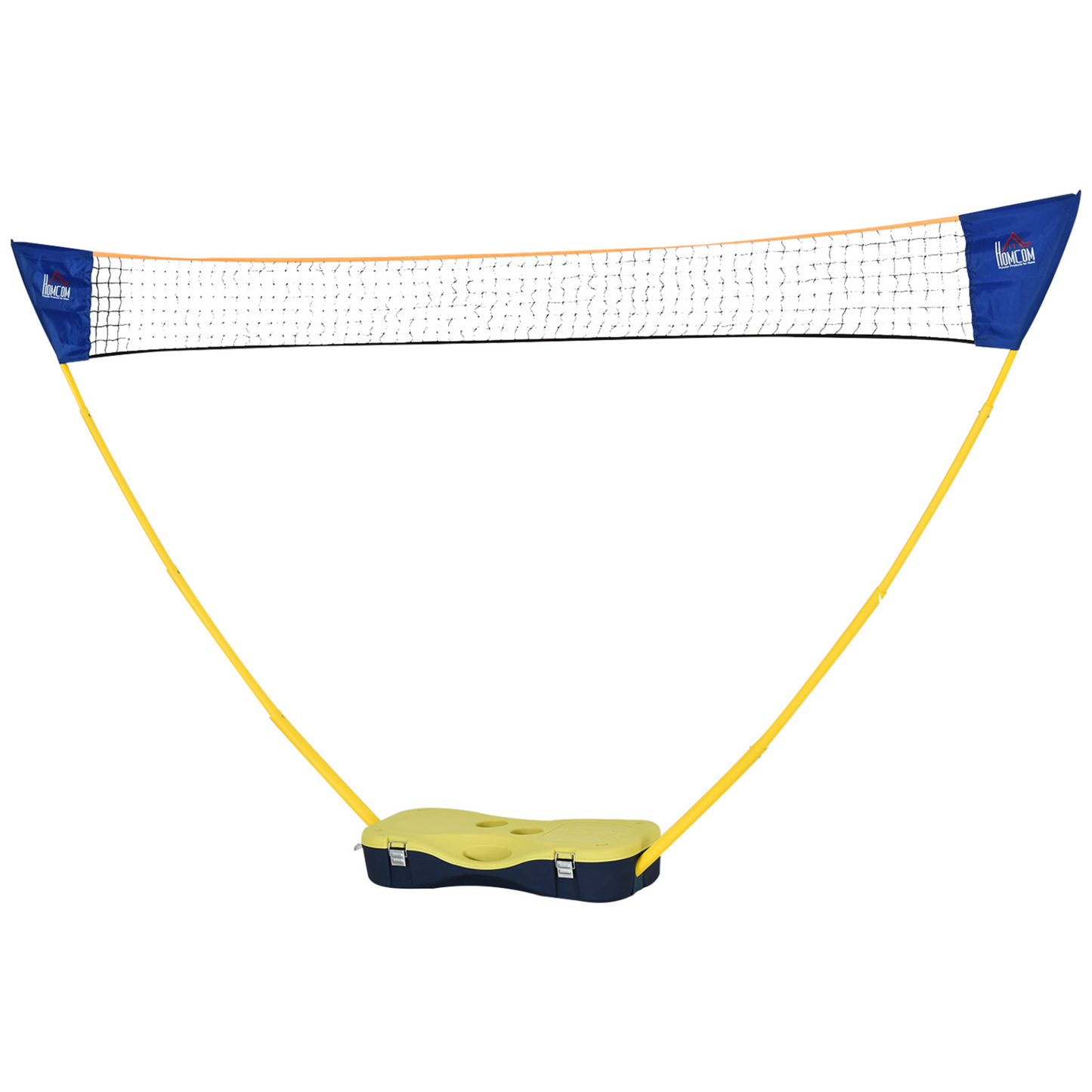 HOMCOM Portable Folding Badminton Net Set - Ideal for Indoor & Outdoor Exercise, Includes 2 Pairs of Rackets & 2 Nylon Shuttlecocks MyLibelula