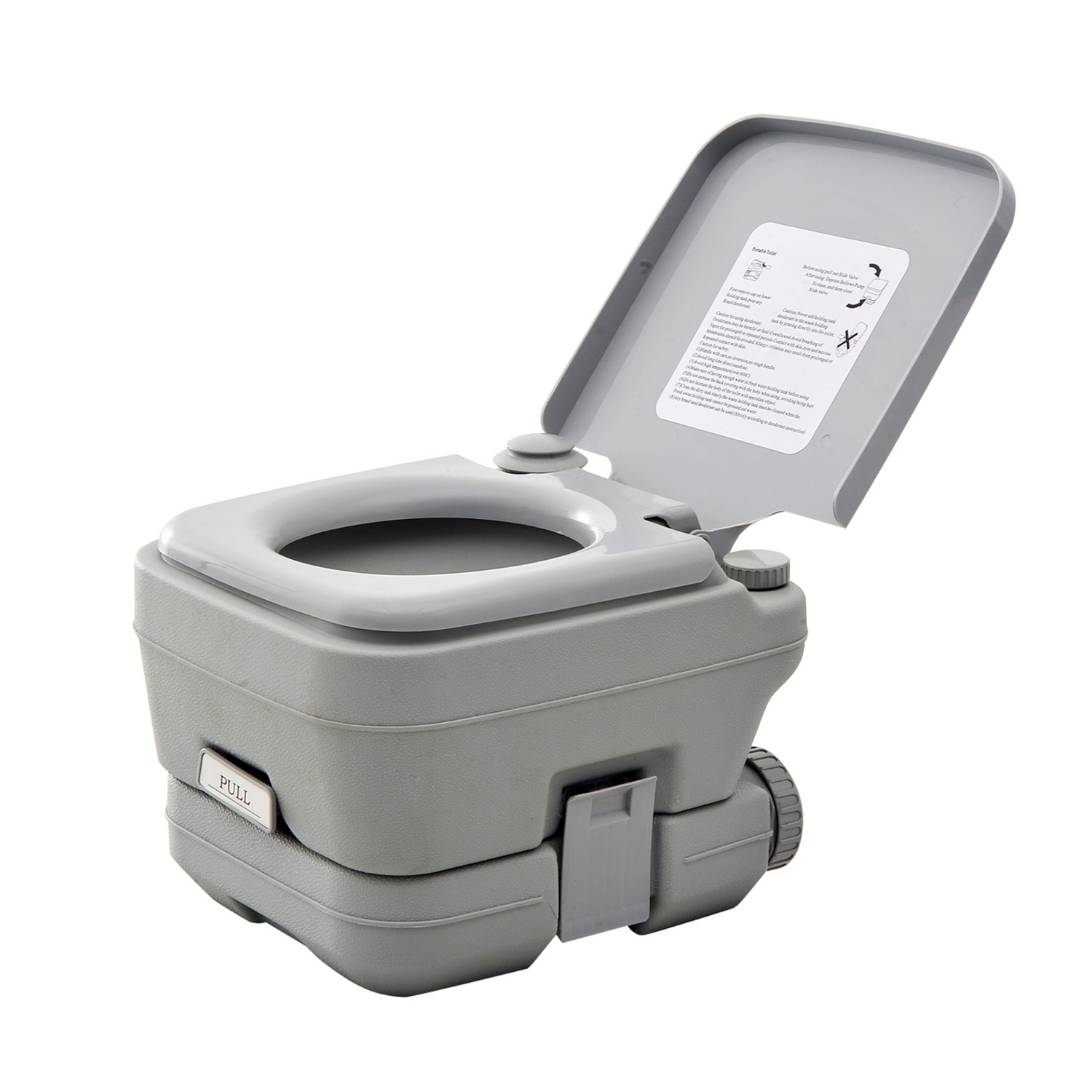 HOMCOM 10L Portable Travel Toilet for Camping, Hiking & Outdoor Adventures - Grey MyLibelula