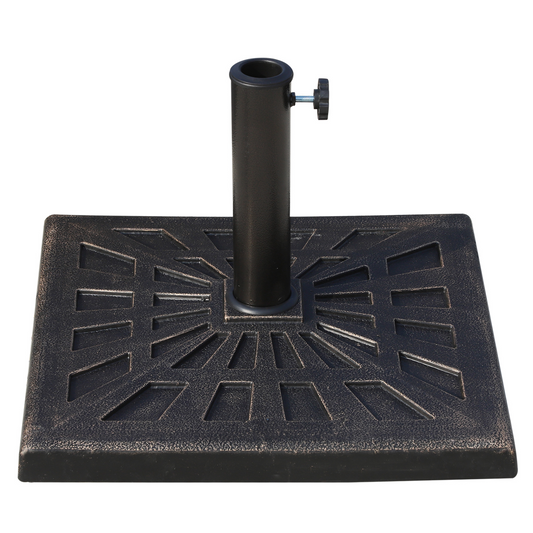 Outsunny 15kg Durable Patterned Colophony Garden Patio Umbrella Stand Base - Bronze Finish MyLibelula