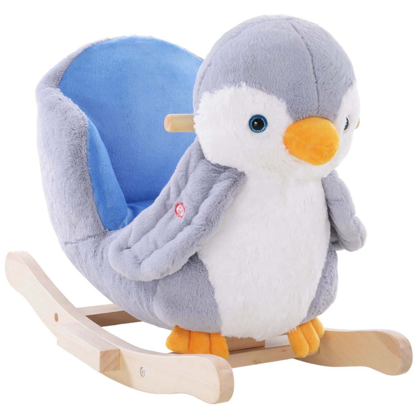 HOMCOM Kids Rocking Horse Penguin - Plush, Musical, 32 Songs - Toddler Rocker MyLibelula