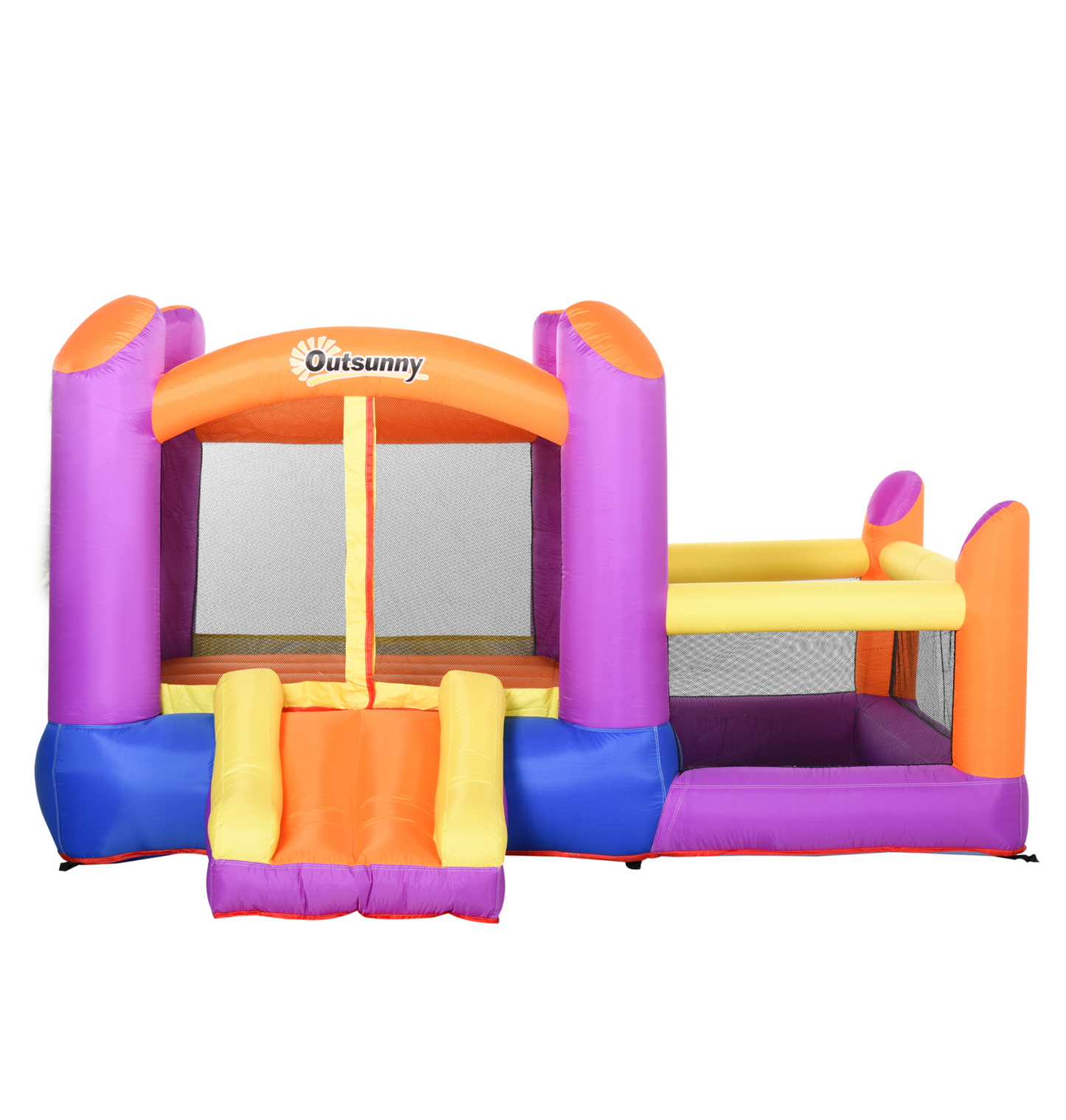 Outsunny Kids Bounce Castle House Inflatable Trampoline Slide Water Pool 3-in-1 with Blower for Kids Age 3-8 | Multi-color | 2.8 x 2.5 x 1.7m MyLibelula