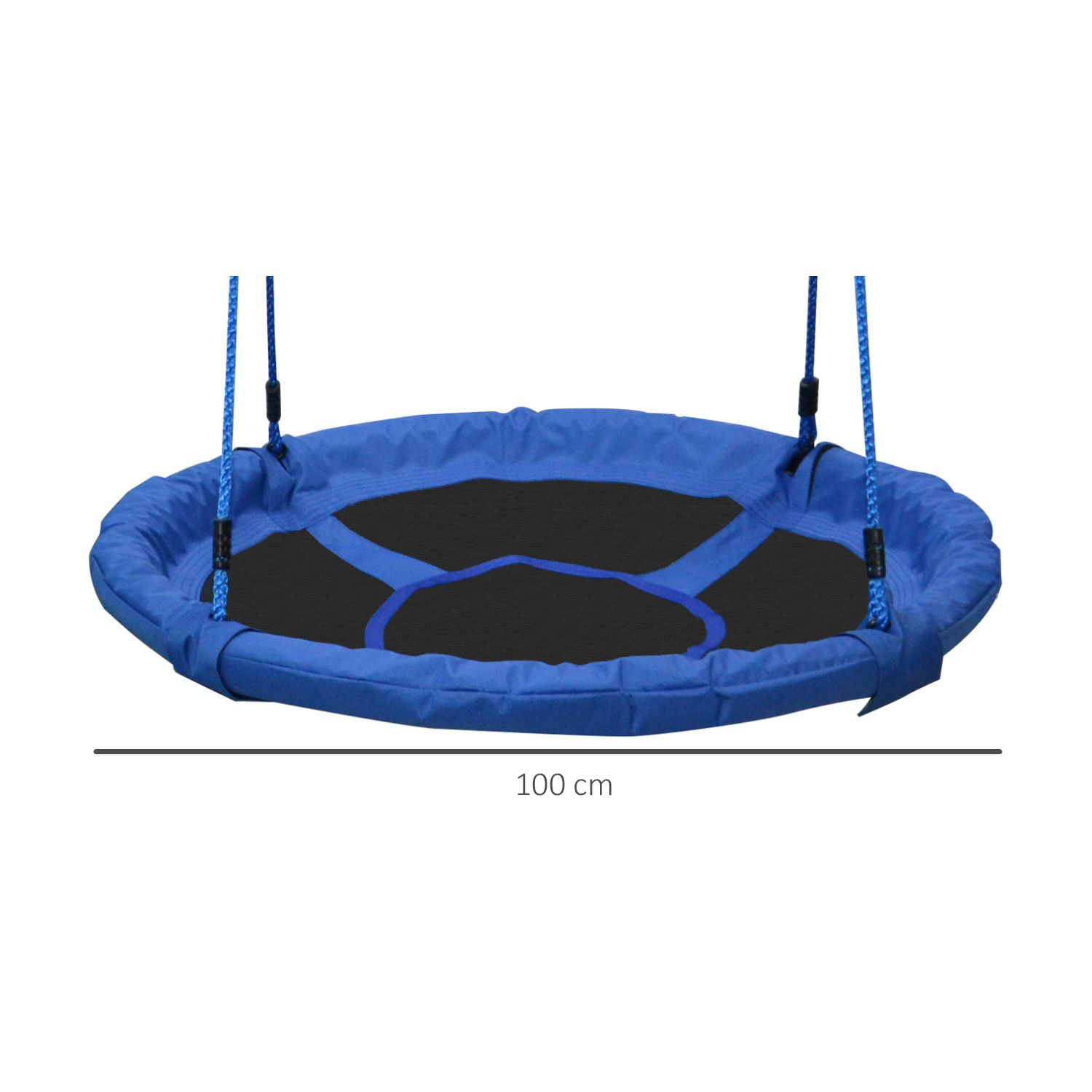 HOMCOM 40 Inch / 100 cm Round Kids Nest Tree Swing Seat - Blue | Outdoor Backyard Fun MyLibelula