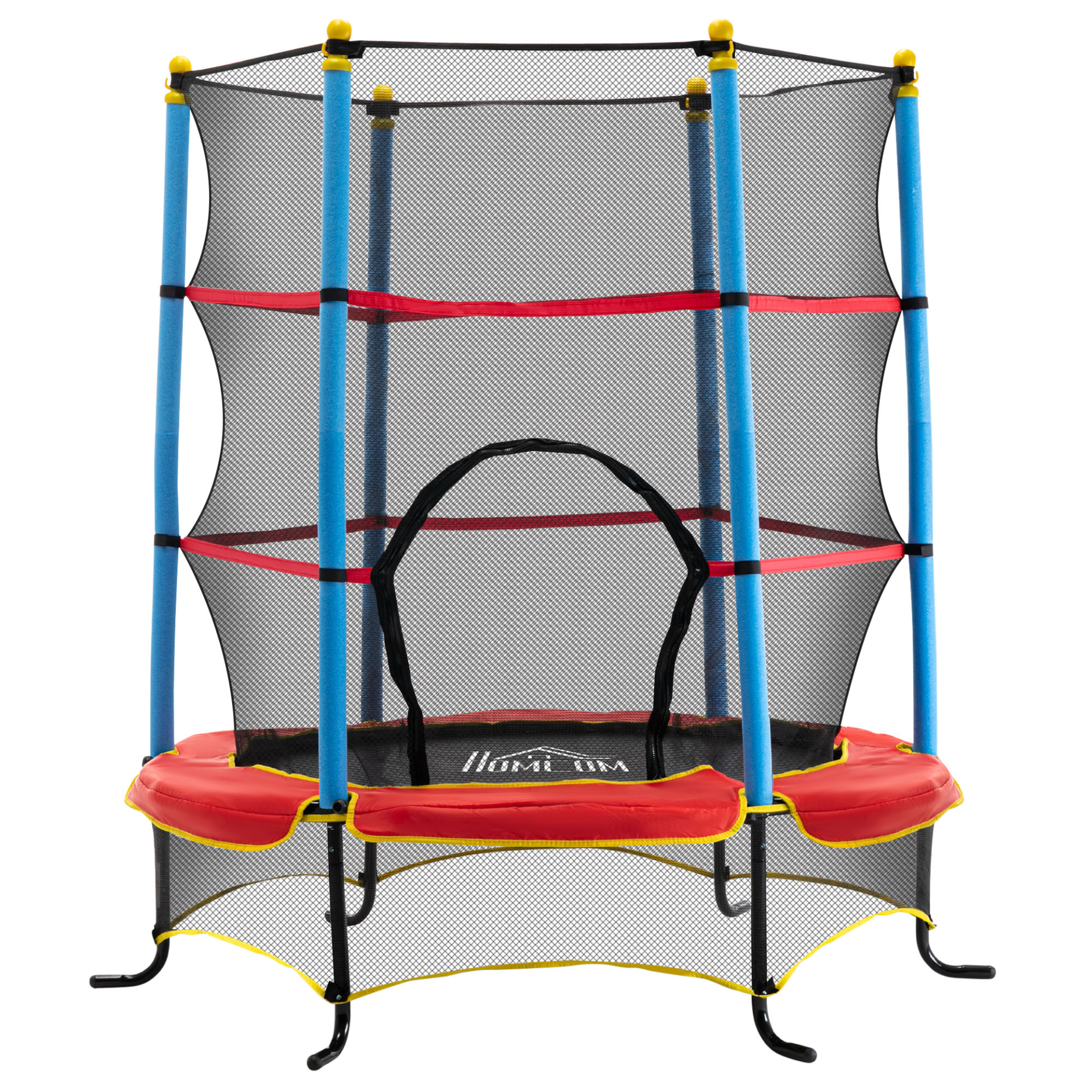 HOMCOM 4.6FT/55 Inch Kids Trampoline with Safety Enclosure Net - Perfect for Ages 3-6, Indoor/Outdoor Fun MyLibelula