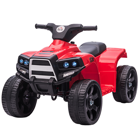 HOMCOM 6V Kids Electric Ride on Car ATV Toy Quad Bike With Headlights - Red, Toddlers 18-36 Months MyLibelula