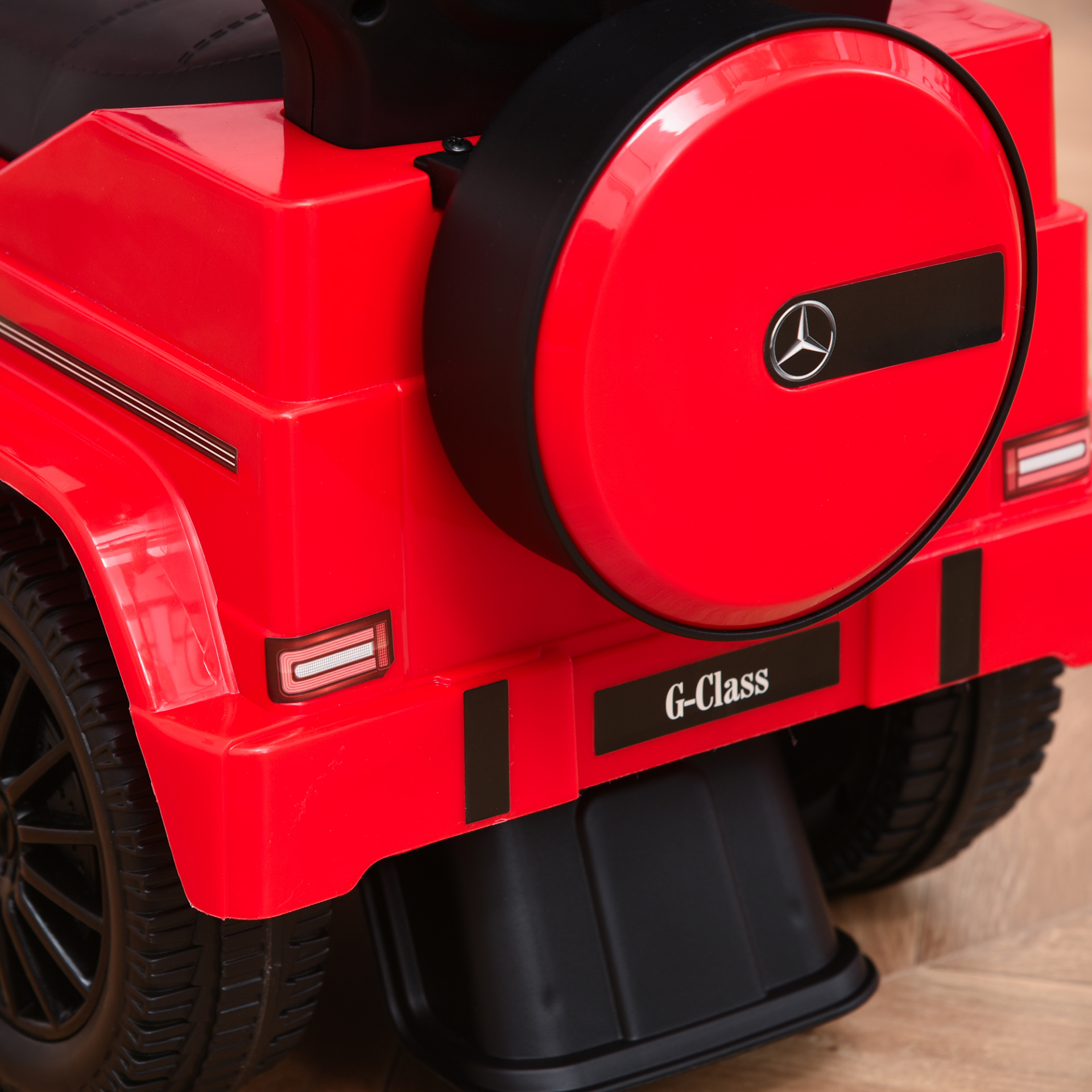 HOMCOM 3 in 1 Kids Ride on Push Car - Licensed Mercedes Benz G350 Walker, Red MyLibelula