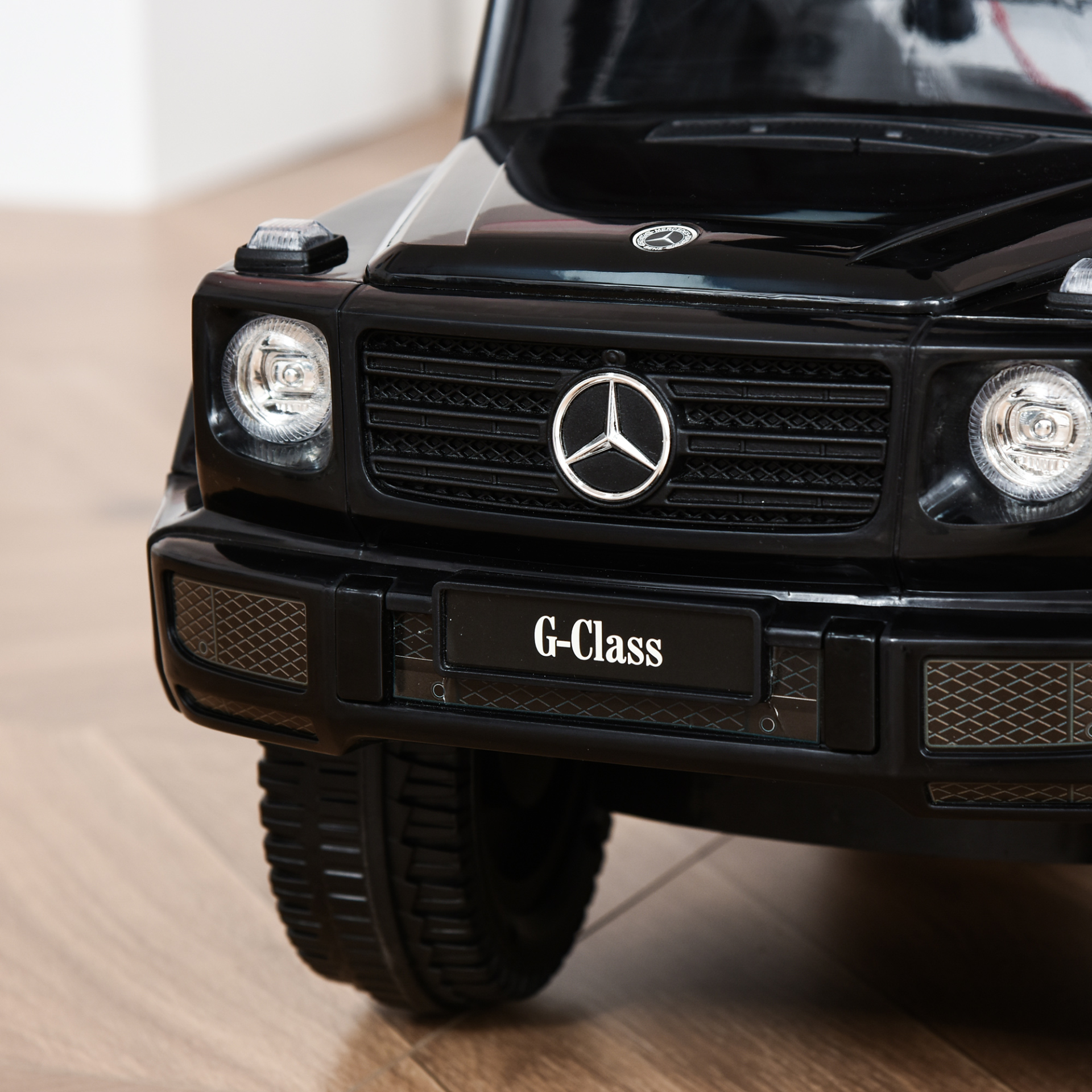 HOMCOM 3 in 1 Kids Ride On Push Car - Mercedes Benz G350, Foot to Floor Slider, Manual, Black MyLibelula