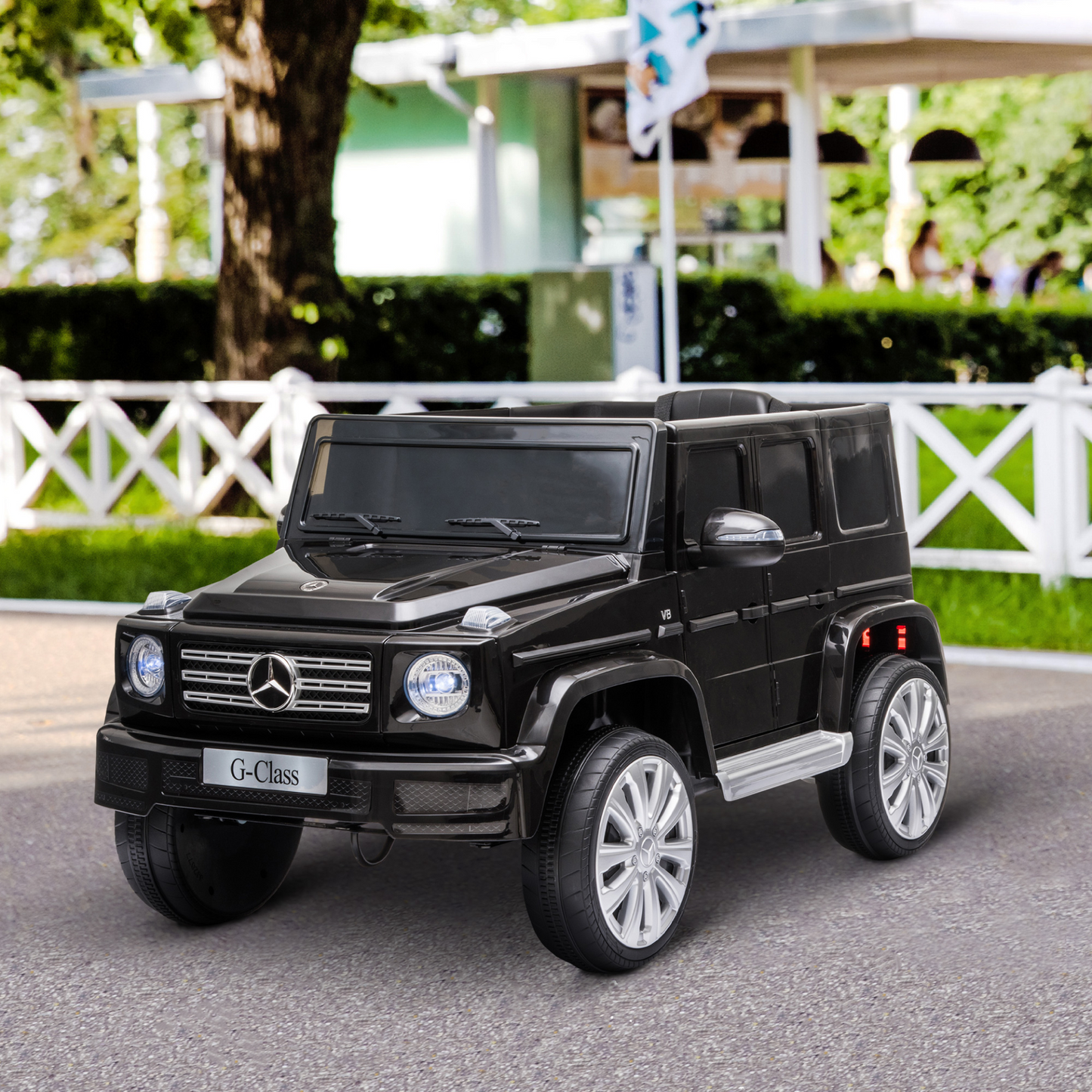 HOMCOM 12V Kids Electric Ride On Car Mercedes Benz G500 - Parental Remote, Music, Lights, MP3, Black MyLibelula