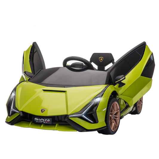 HOMCOM 12V Kids Electric Ride On Car with Remote Control, Music, Lights & MP3 - Green MyLibelula