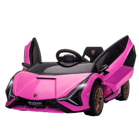 HOMCOM 12V Kids Electric Ride On Car - Licensed Toy Car with Remote, Music, Lights, MP3 - Pink MyLibelula