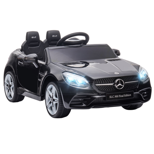 HOMCOM AIYAPLAY Benz SLC 300 Licensed 12V Kids Electric Ride On Car with Parental Remote - Black MyLibelula