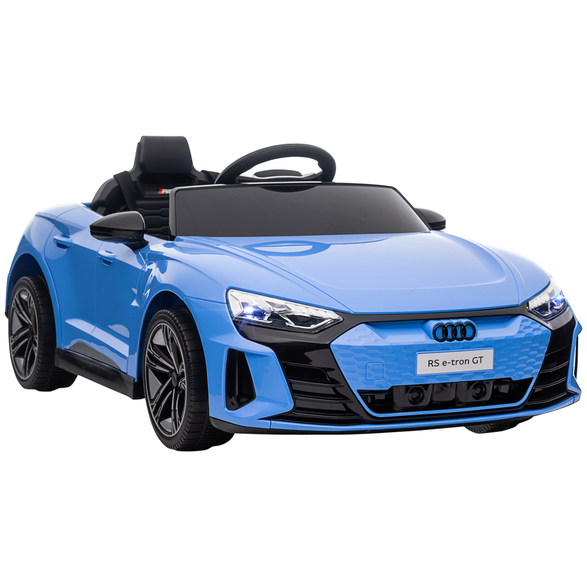 HOMCOM Audi RS e-tron GT Kids Ride-On Car 12V Battery – Remote Control, Lights & Music, Blue MyLibelula