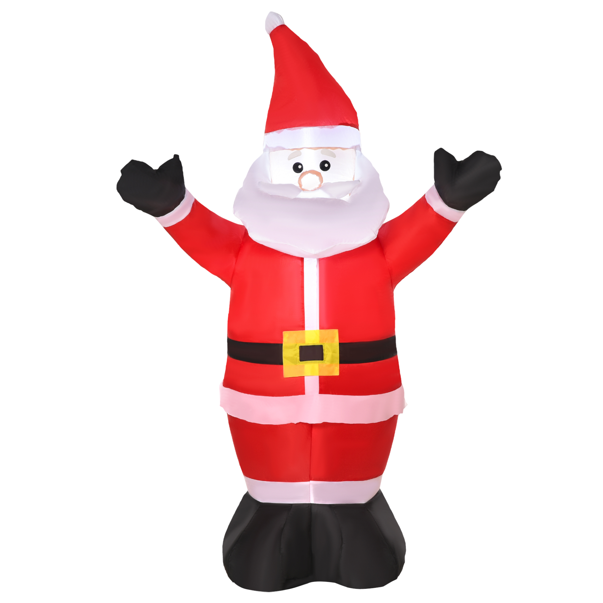 HOMCOM 4ft Inflatable Christmas Santa Claus with LED Light - Festive Holiday Yard Decoration MyLibelula