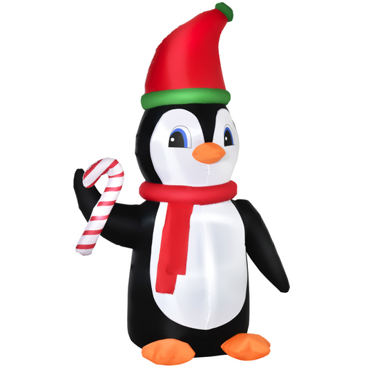 HOMCOM 8ft Inflatable Christmas Penguin with LED Lights | Outdoor Holiday Decoration MyLibelula