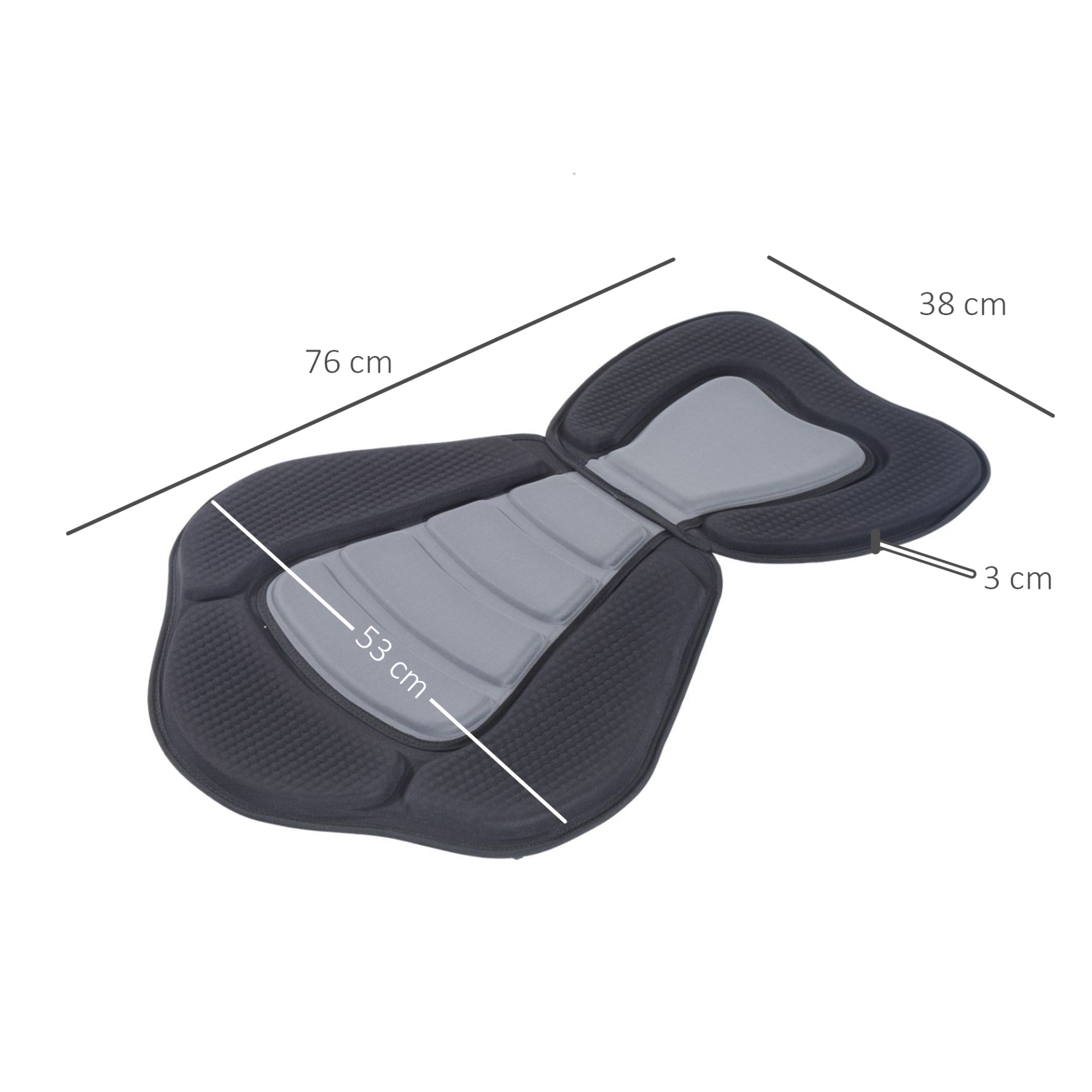 HOMCOM Deluxe Kayak Seat - Sit On Top Padded Backrest, High Back, Detachable, Canoe & Rafting Sports MyLibelula