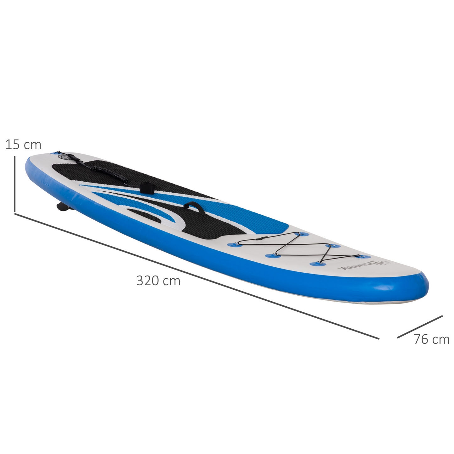 Outsunny 10'6" x 30" x 6" Inflatable Paddle Board with Adjustable Aluminium Paddle, Non-Slip Deck, and ISUP Accessories | Portable SUP Kit with Carry Bag MyLibelula