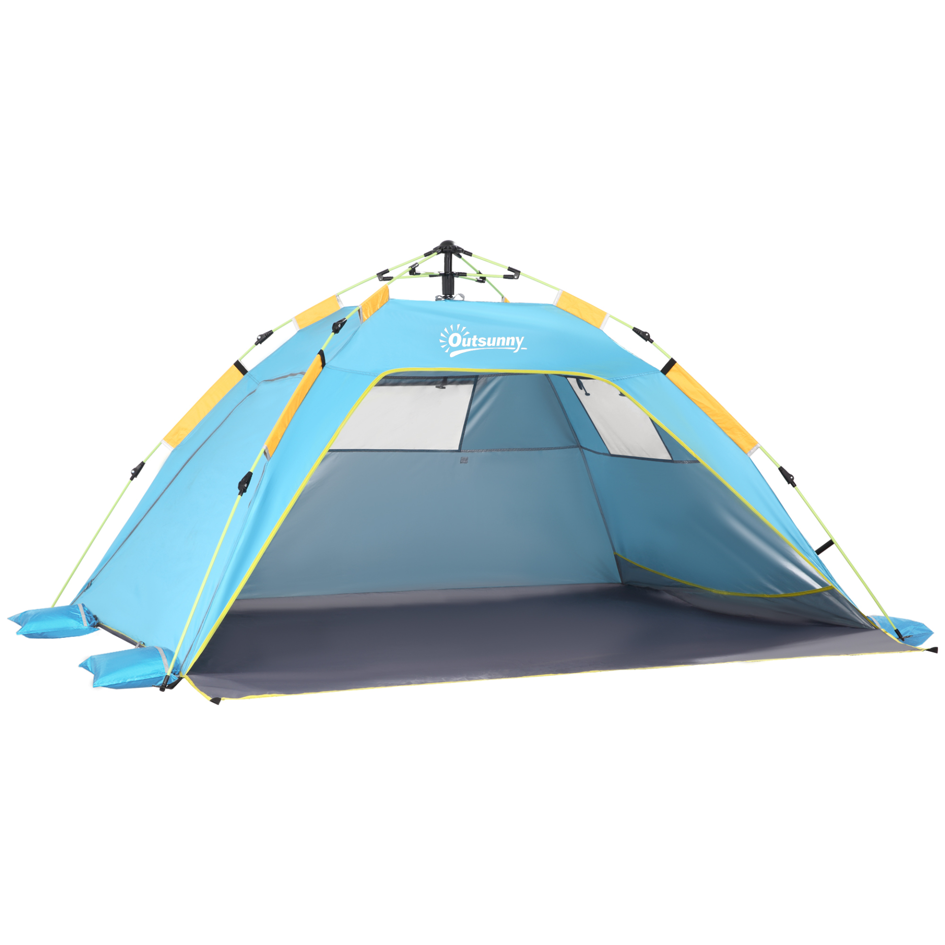 Outsunny 2 Man Pop-up Beach Tent - UV Protection & Waterproof, Light Blue MyLibelula