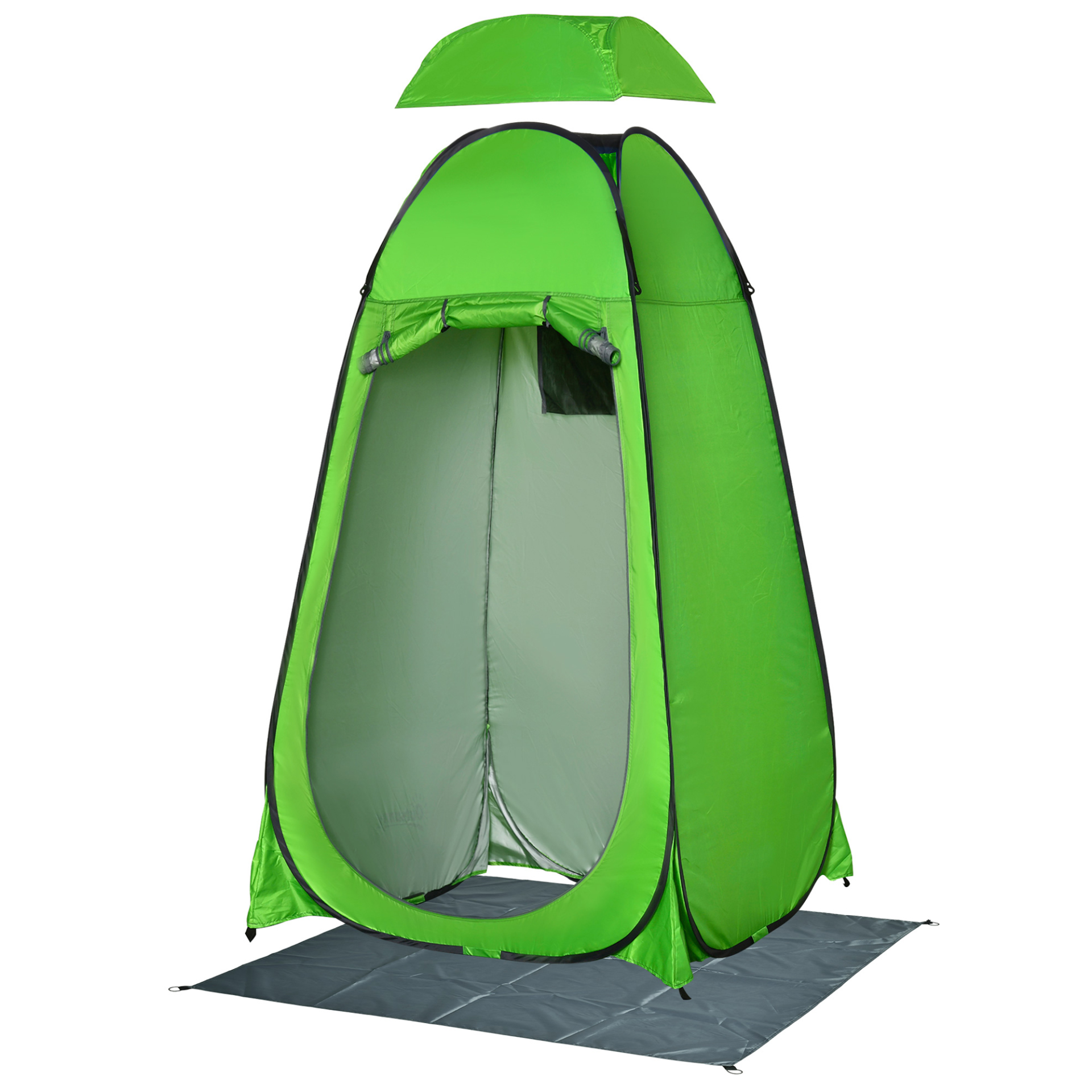 Outsunny Camping Shower Tent - Pop Up Privacy Tent for Outdoor Changing, Dressing, Bathing with Carrying Bag, Green MyLibelula