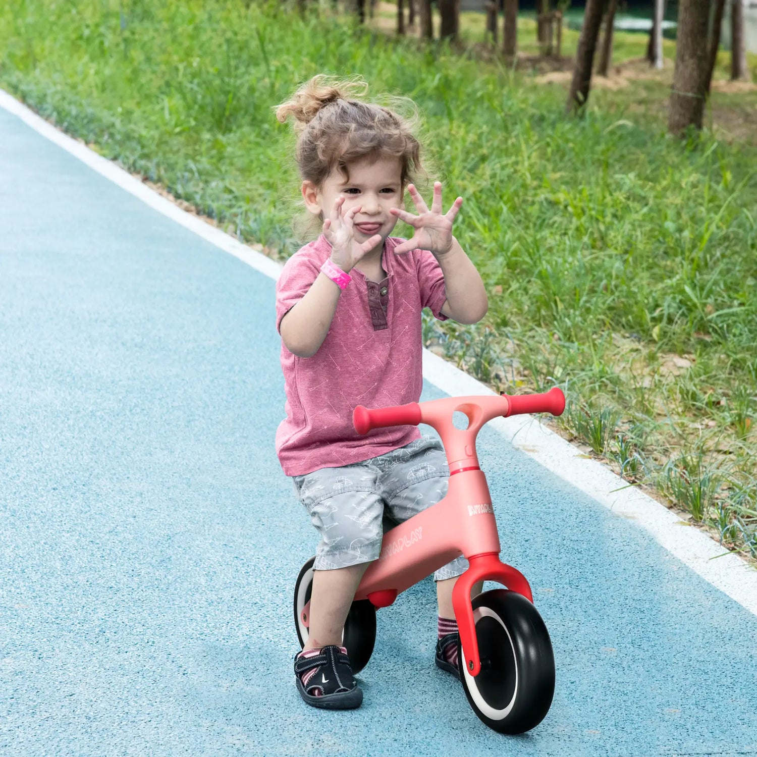 AIYAPLAY Baby Balance Bike - Pink | Toddler Bike Without Pedals, Adjustable Seat for Ages 1.5-3 Years MyLibelula