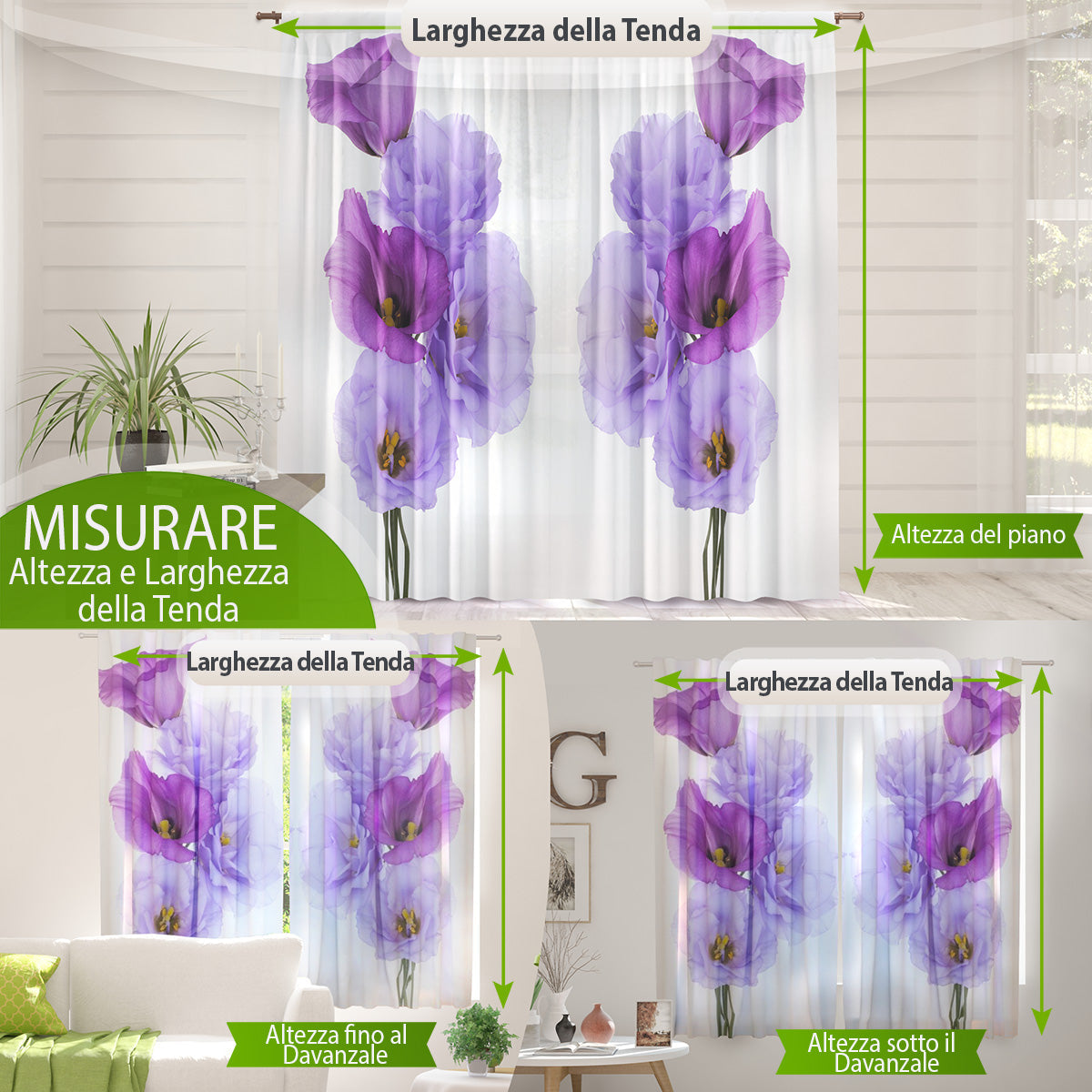 Foto Tende Orchidea Color Pistacchio MyLibelula