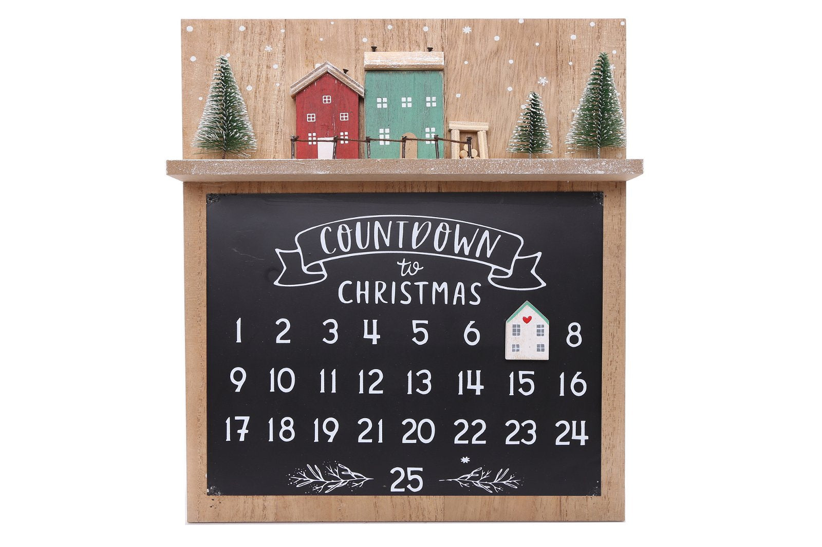 Charming Wooden Christmas Countdown Calendar - Festive Holiday Decor, Interactive Fun for Kids and Adults, Durable & High-Quality Wooden Construction MyLibelula