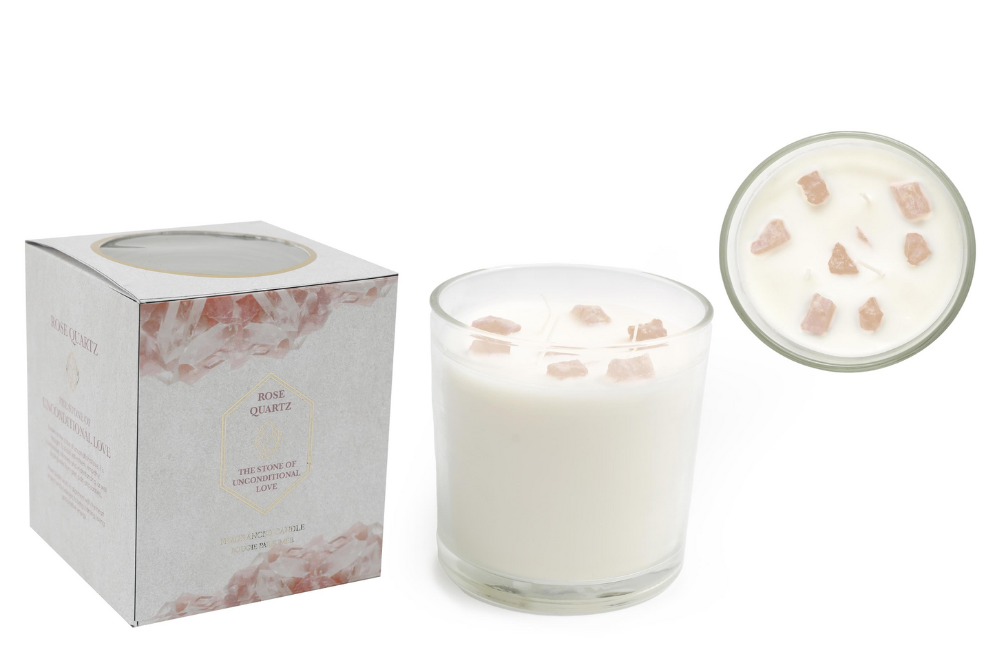 Rose Quartz Candle 12x12cm MyLibelula