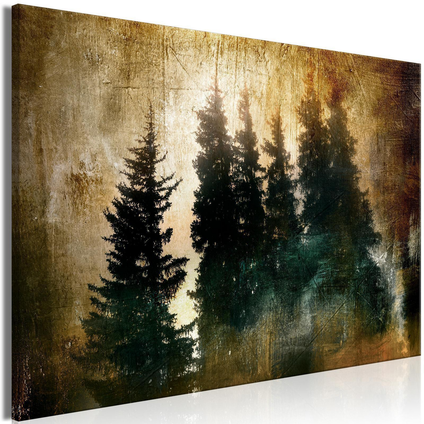 Decorative Wall Painting - Stately Spruces (1 Part) Wide MyLibelula