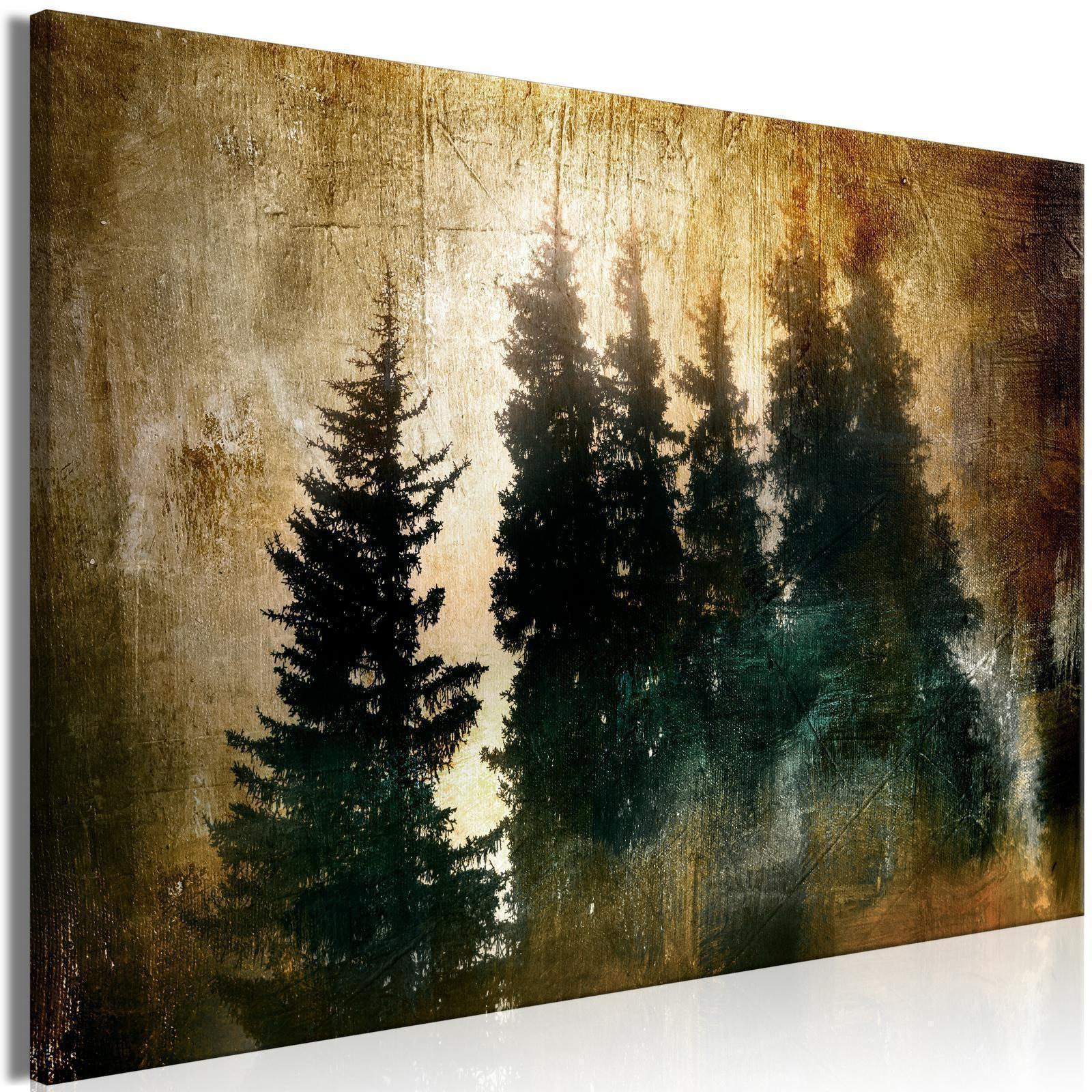 Decorative Wall Painting - Stately Spruces (1 Part) Wide MyLibelula