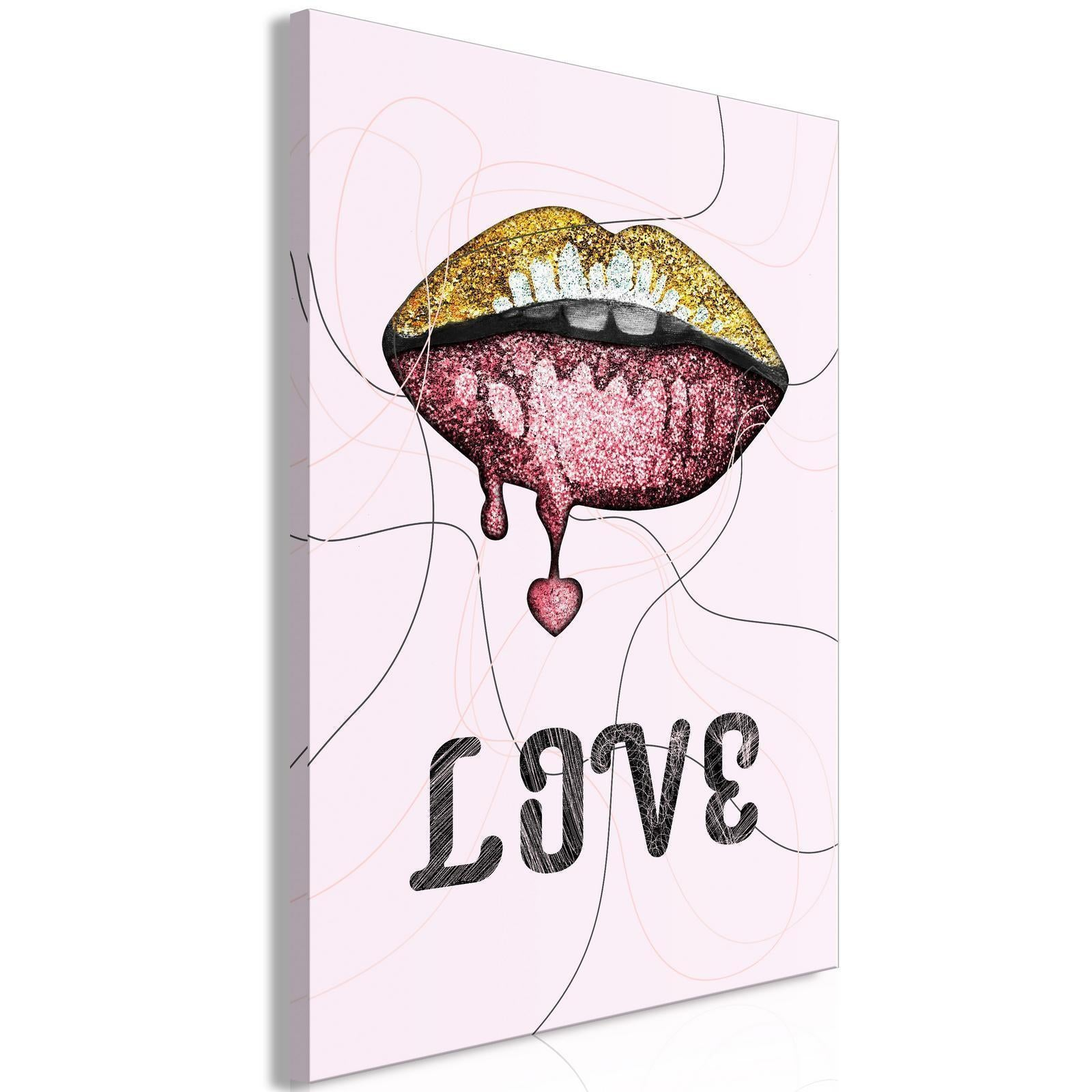 Decorative Wall Painting - Liquid Lips (1 Part) Vertical MyLibelula