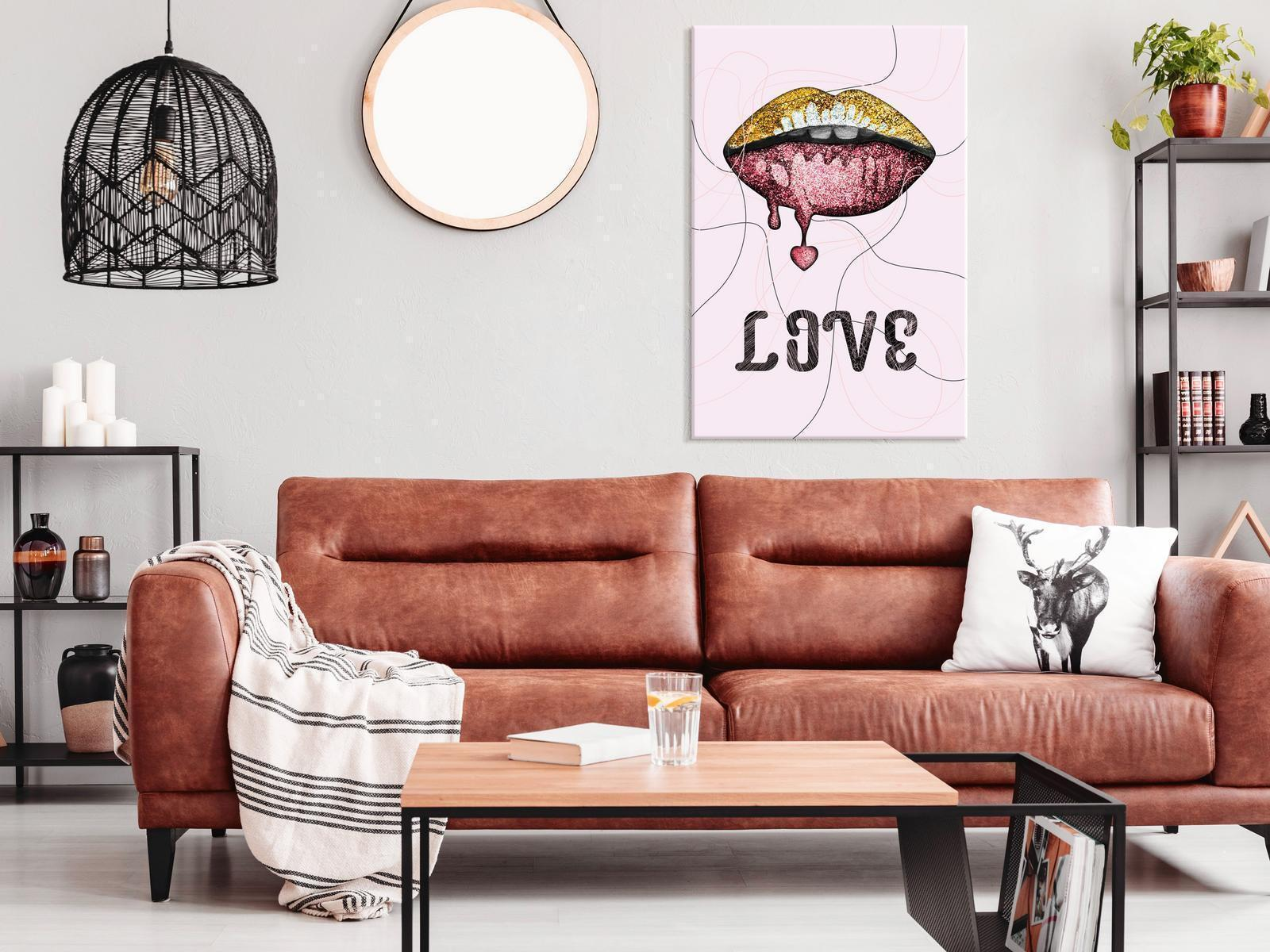 Decorative Wall Painting - Liquid Lips (1 Part) Vertical MyLibelula