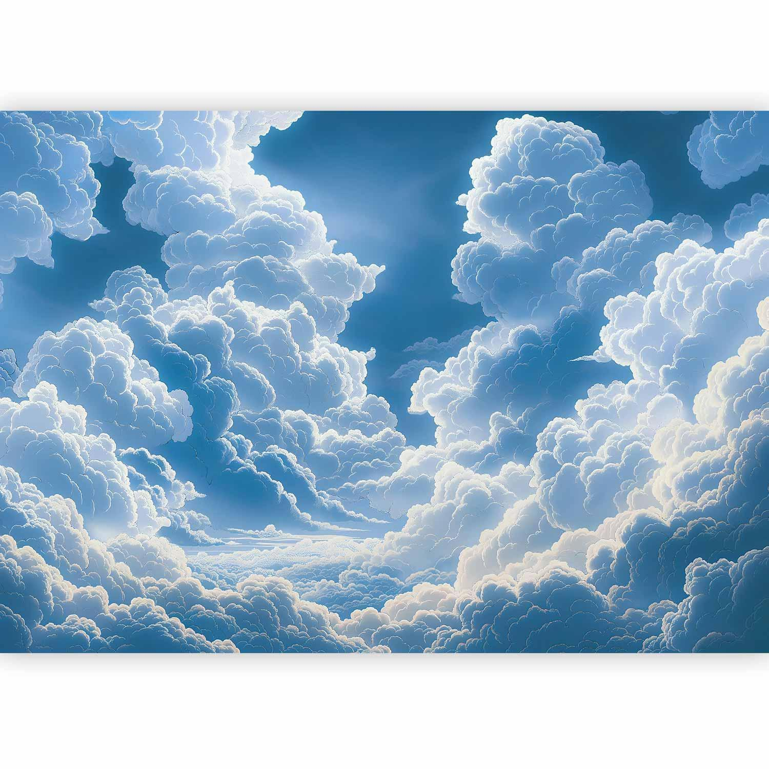 Wallpaper - Blue Sky Breaking Through White Fluffy Clouds MyLibelula