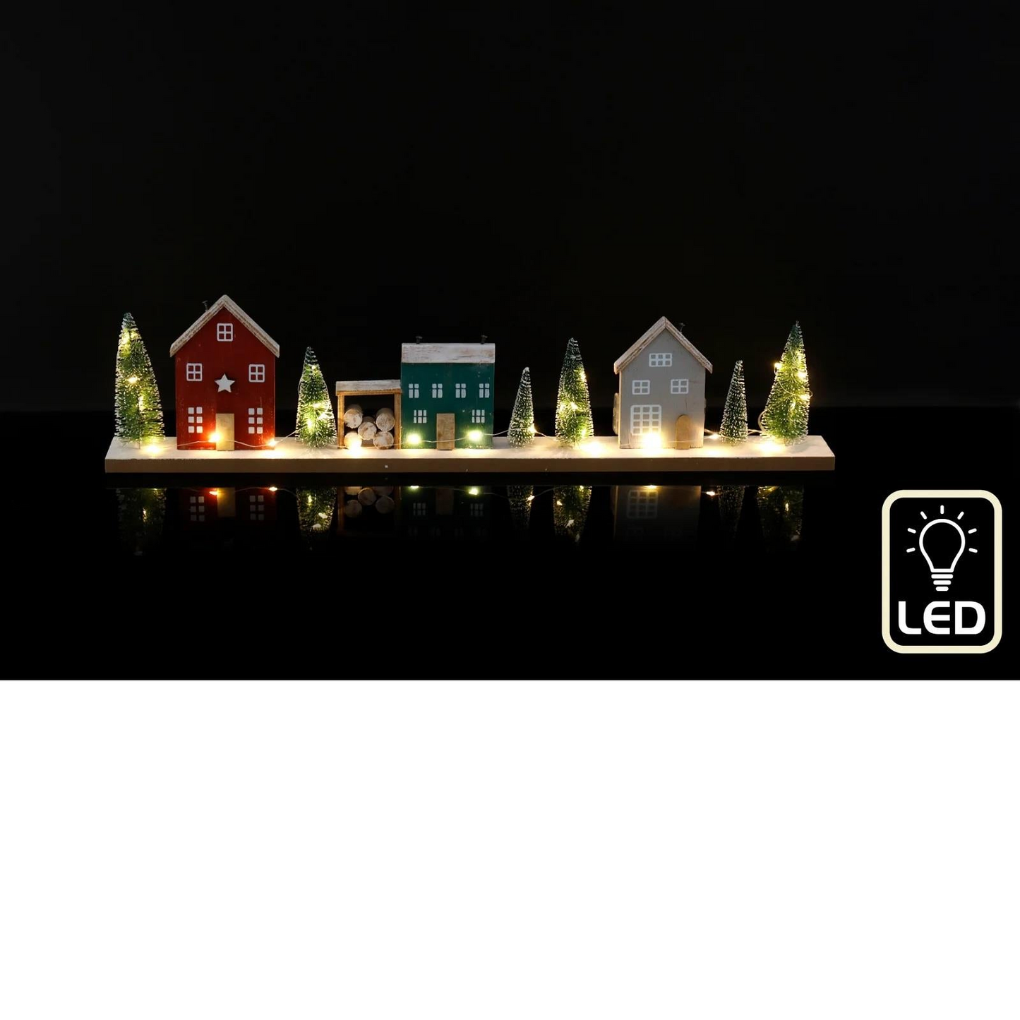 Enchanting LED Christmas House & Tree Decoration - 60cm | Magical Festive Table Decor with Warm LED Lights MyLibelula