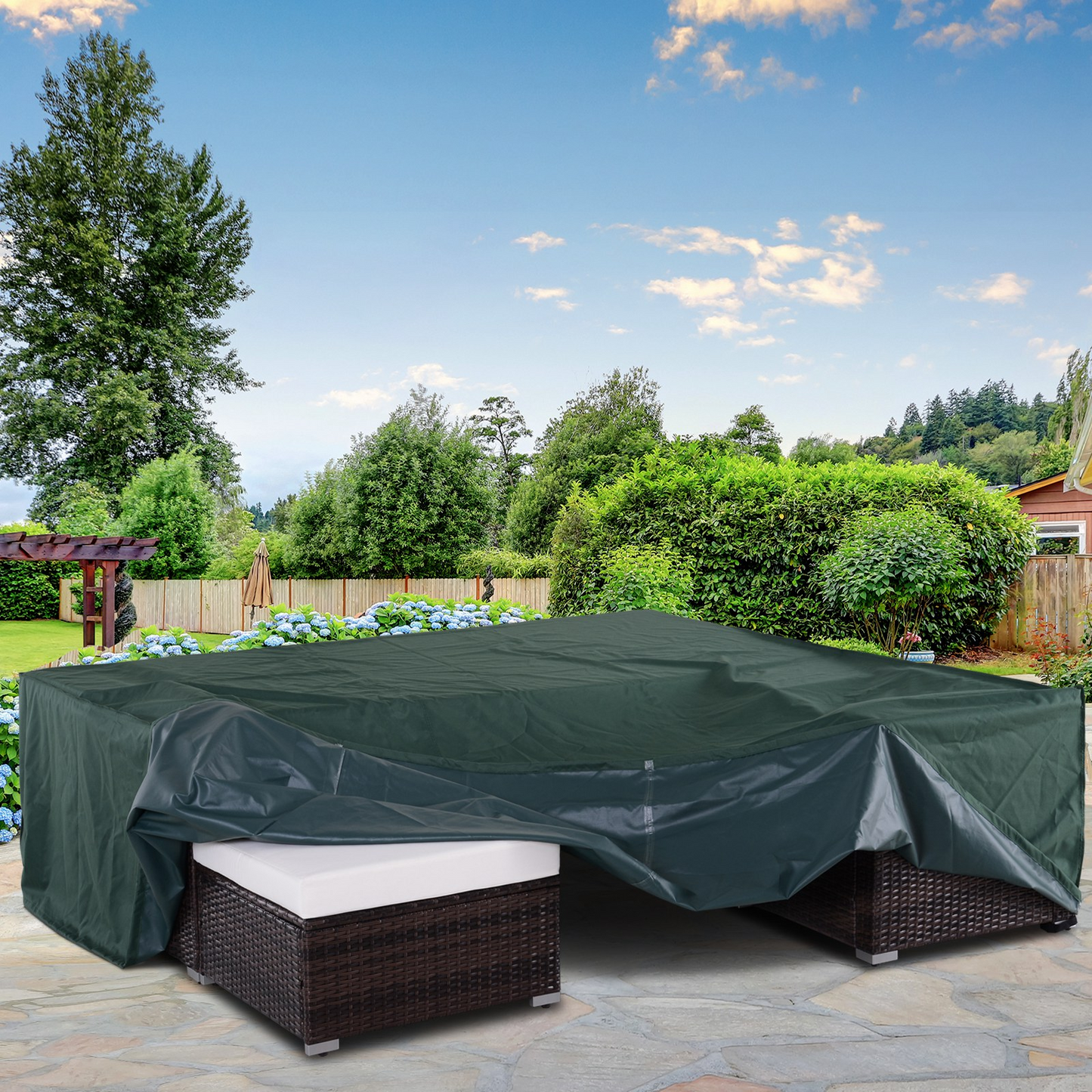 Outsunny Large Patio Garden Furniture  Set Cover 600D Oxford Square Waterproof - 230L x 230W x 70H cm MyLibelula