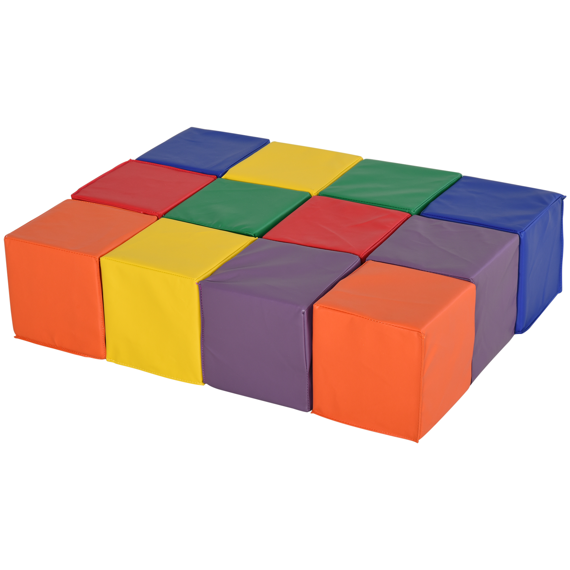 HOMCOM 12 Piece Soft Play Foam Blocks – Safe & Educational Stacking Toys for Toddlers & Preschool Kids MyLibelula