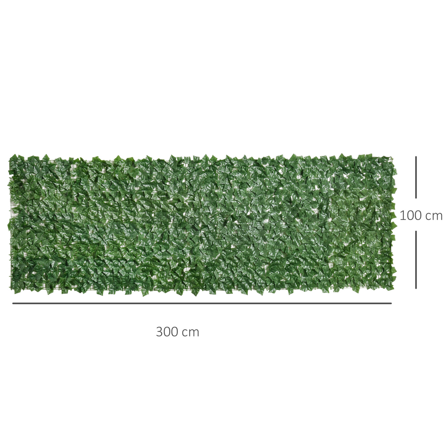 Outsunny Artificial Leaf Hedge Screen Privacy Fence Panel for Garden Outdoor Indoor Decor 3M x 1M Dark Green MyLibelula