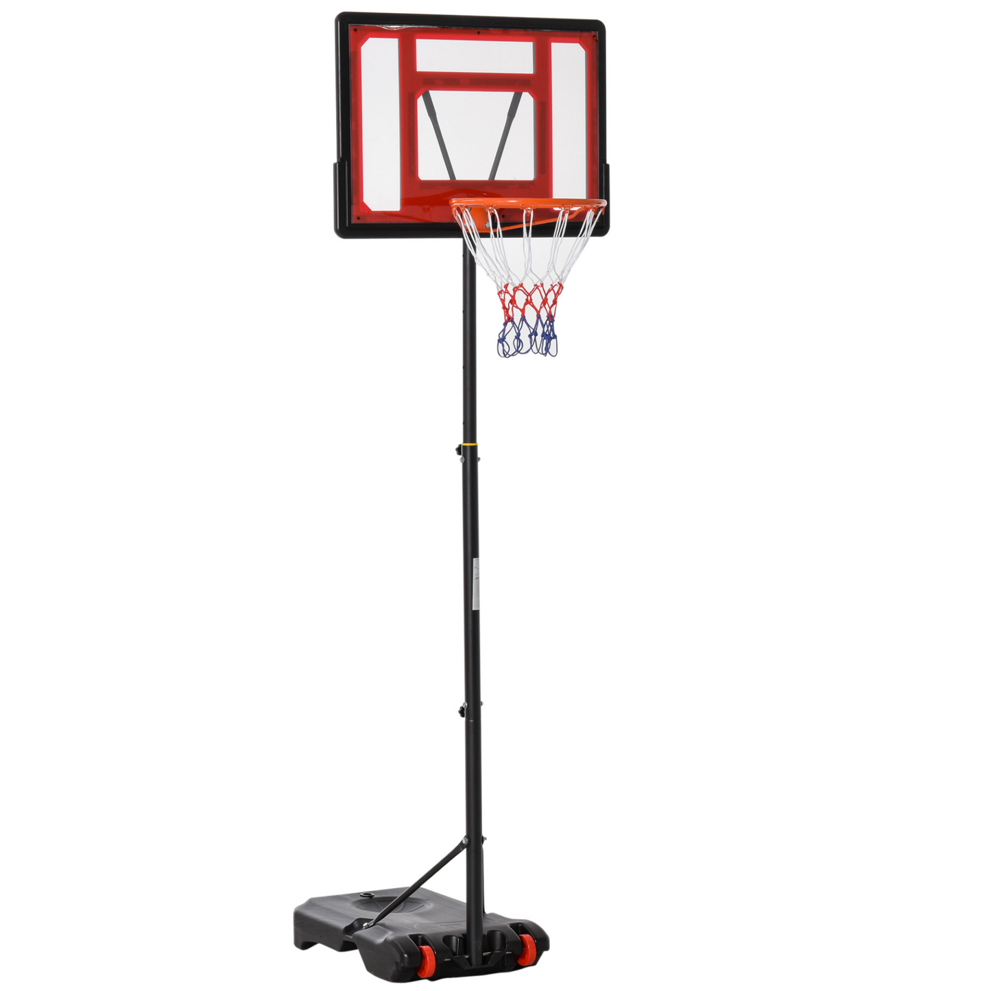 HOMCOM Portable Basketball Hoop Stand - Adjustable Height 160-210cm, Sturdy Rim & Large Wheels MyLibelula