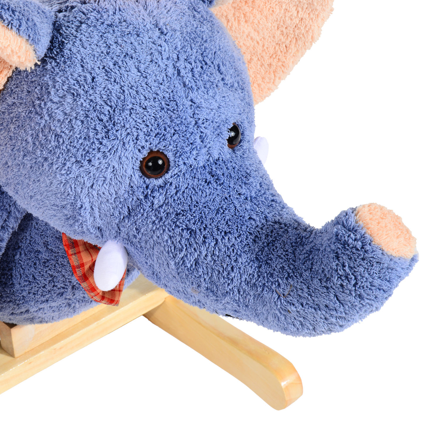 HOMCOM Plush Elephant Rocking Horse Toy with Sound – Ideal Baby & Toddler Gift, Blue MyLibelula