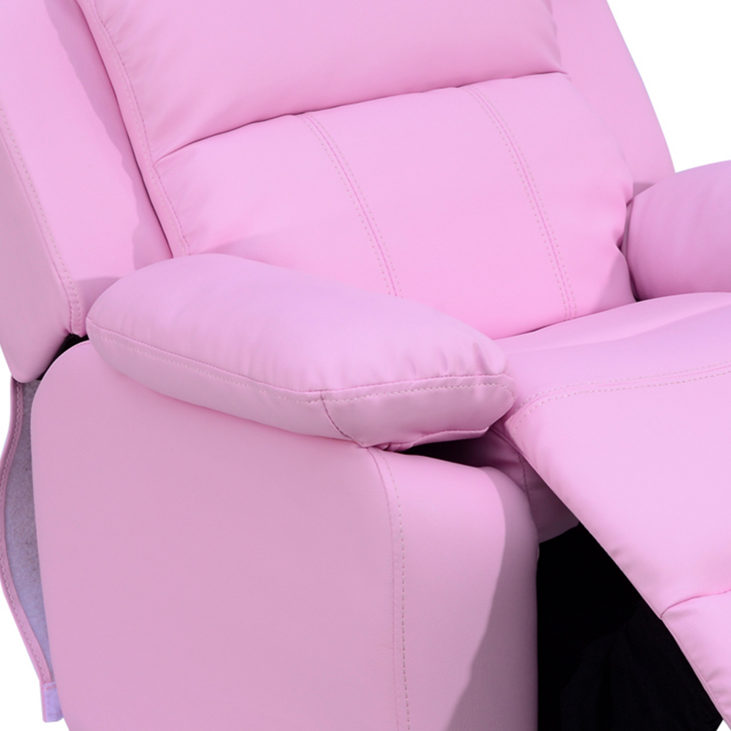 HOMCOM Kids Recliner Lounger Armchair w/ Storage Space - Pink PU Leather MyLibelula