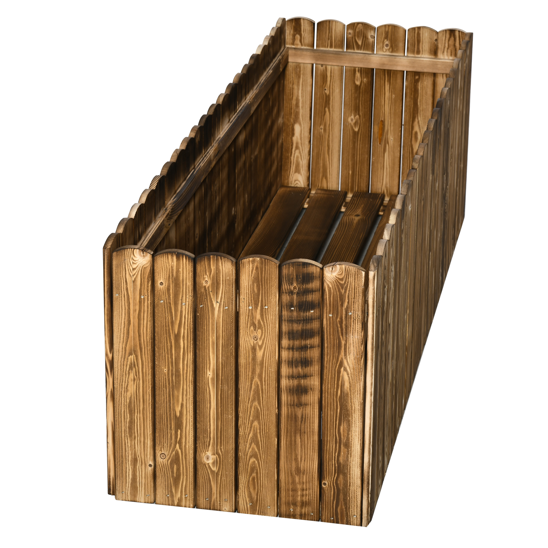 Outsunny 172L Wooden Raised Garden Bed - Large Rectangle Planter Box for Flowers, Vegetables & Herbs (120L x 40W x 40H cm) MyLibelula