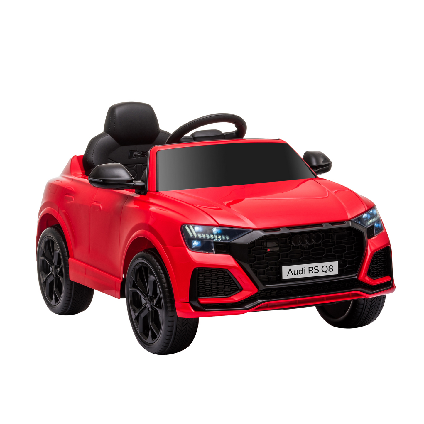 HOMCOM 6V Kids Electric Ride On Car RS Q8 - Red | Remote Control, Music, Lights, USB MP3, Bluetooth | For Ages 3-5 MyLibelula