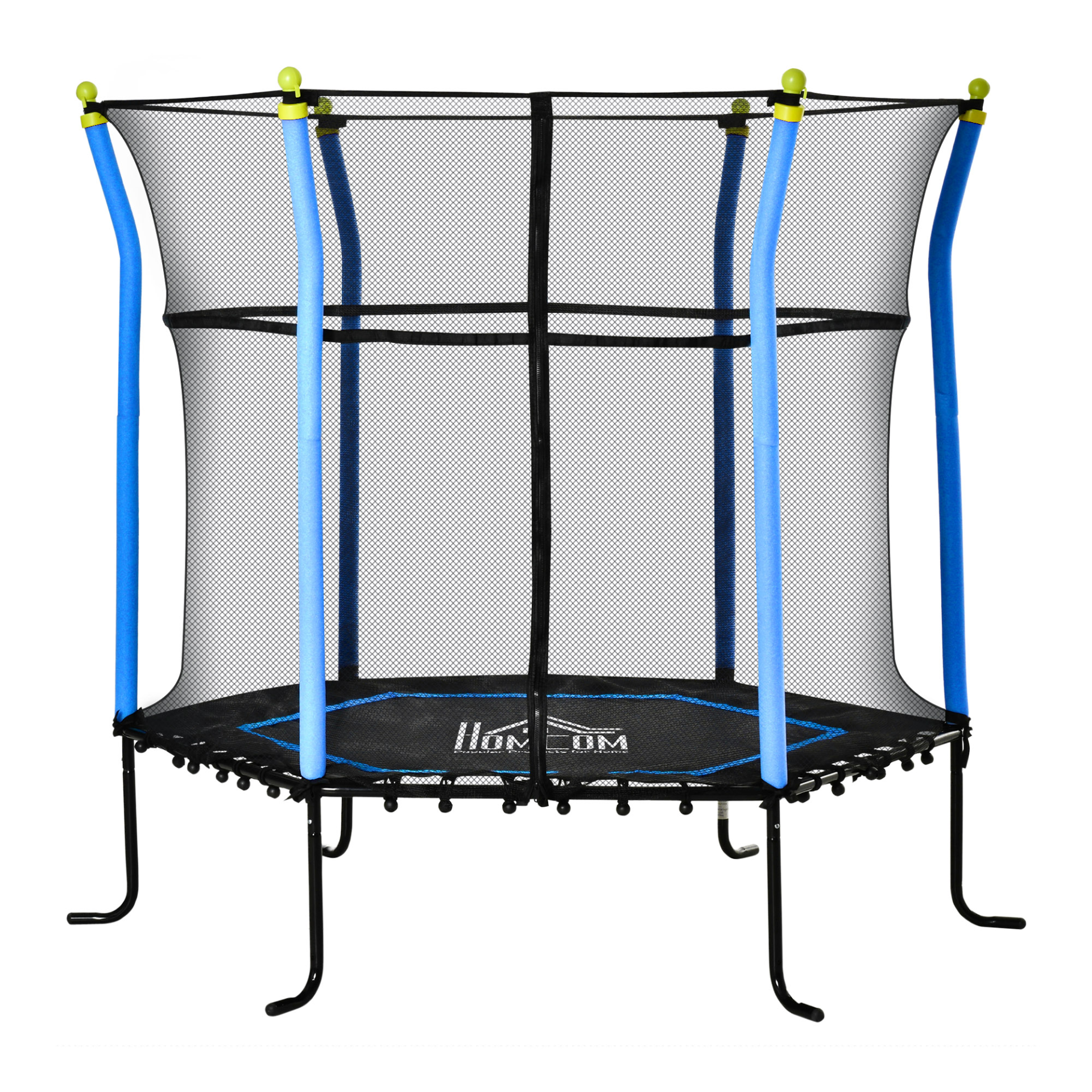 HOMCOM 5.2FT Kids Trampoline with Enclosure Net - Indoor/Outdoor Trampolines for Children Ages 3-10, Blue MyLibelula