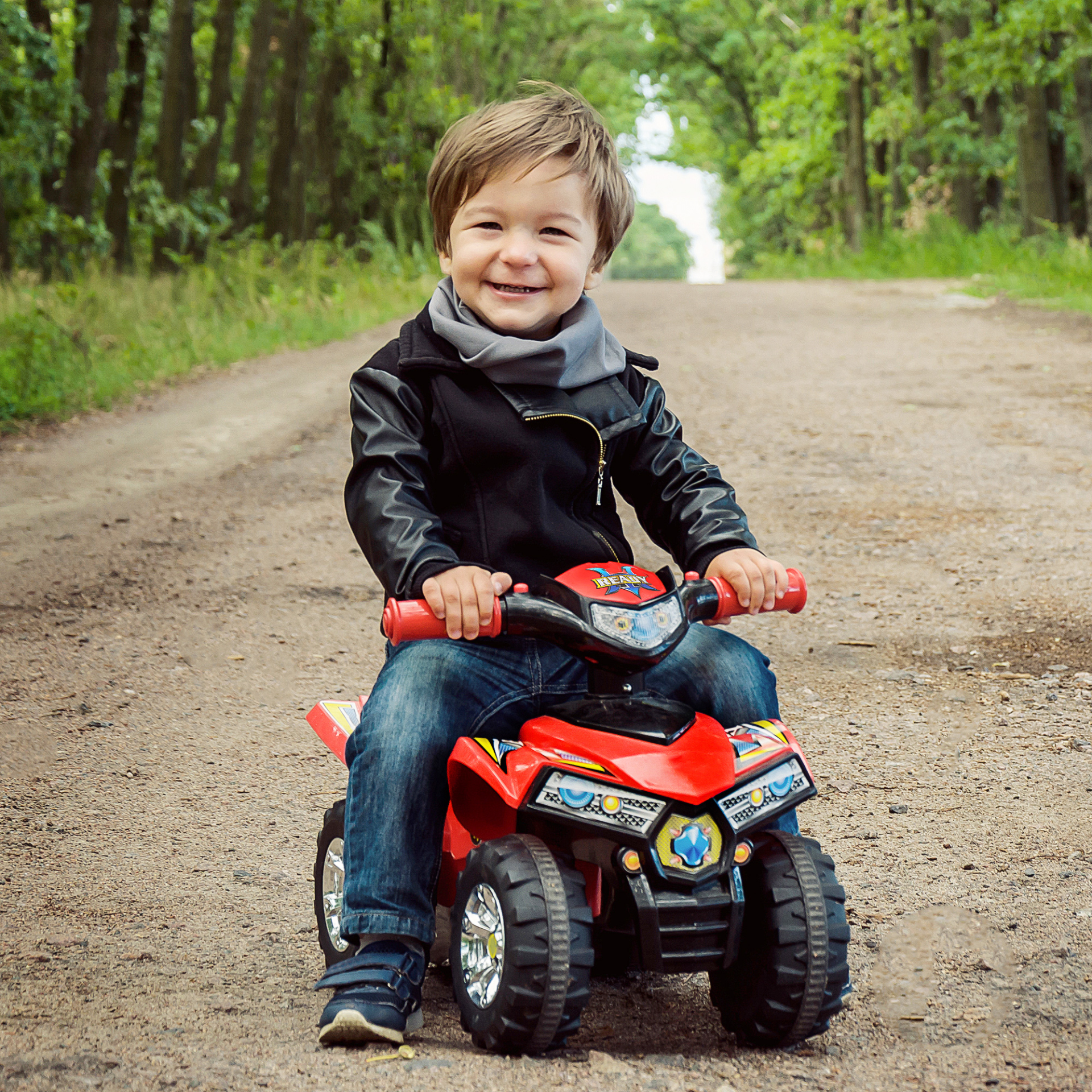 HOMCOM Kids Off Road Style Quad Bike - Red Ride-on Toy with Horn & Music MyLibelula