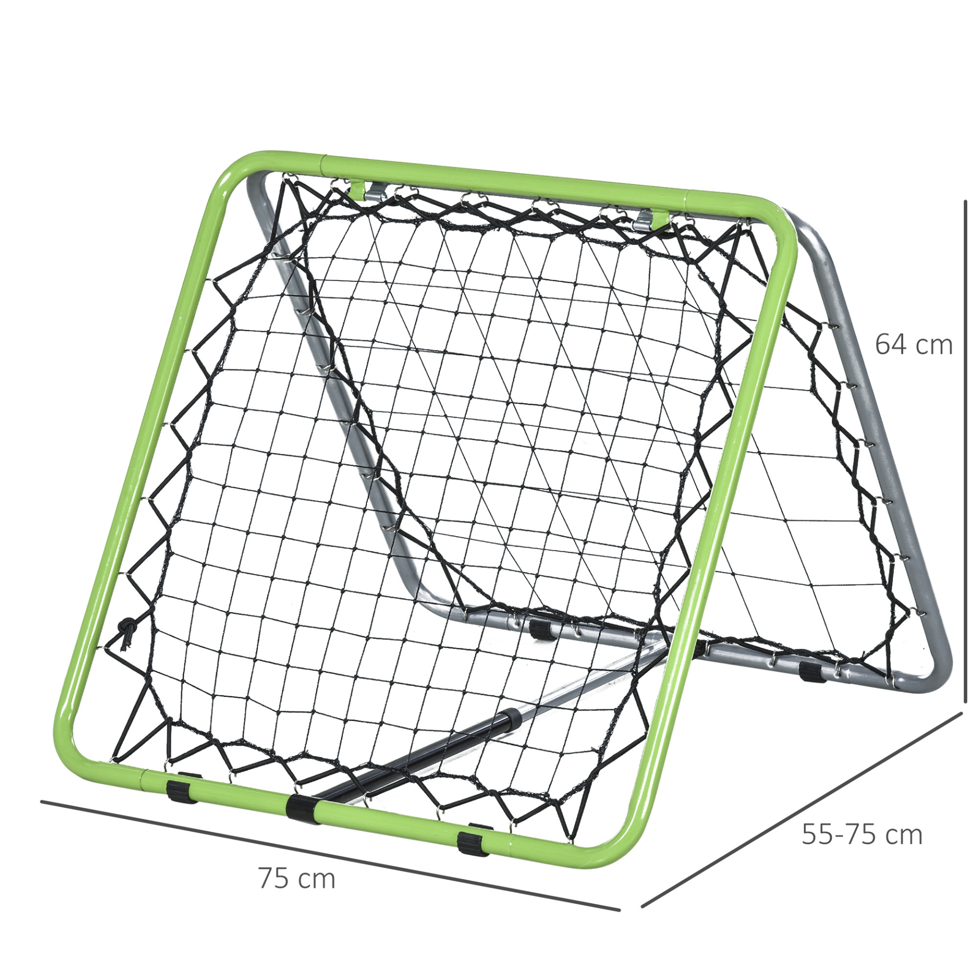 HOMCOM Football Training Net - Adjustable Soccer Kickback Target Goal Both Side Rebounder for Kids and Children to Practice in the Playground and Backyard MyLibelula